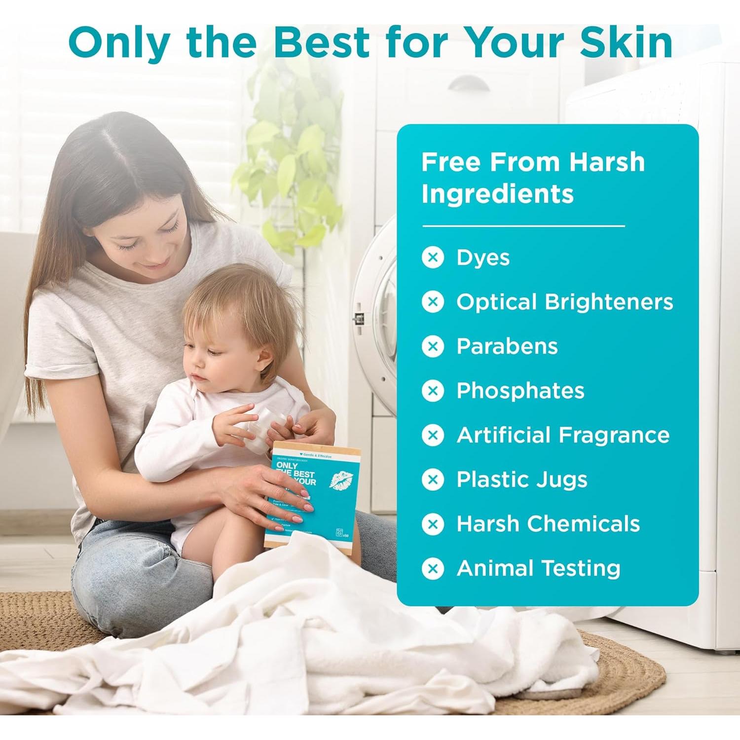 Hojas de Detergente para Ropa Organic Signatures - 50 Unidades