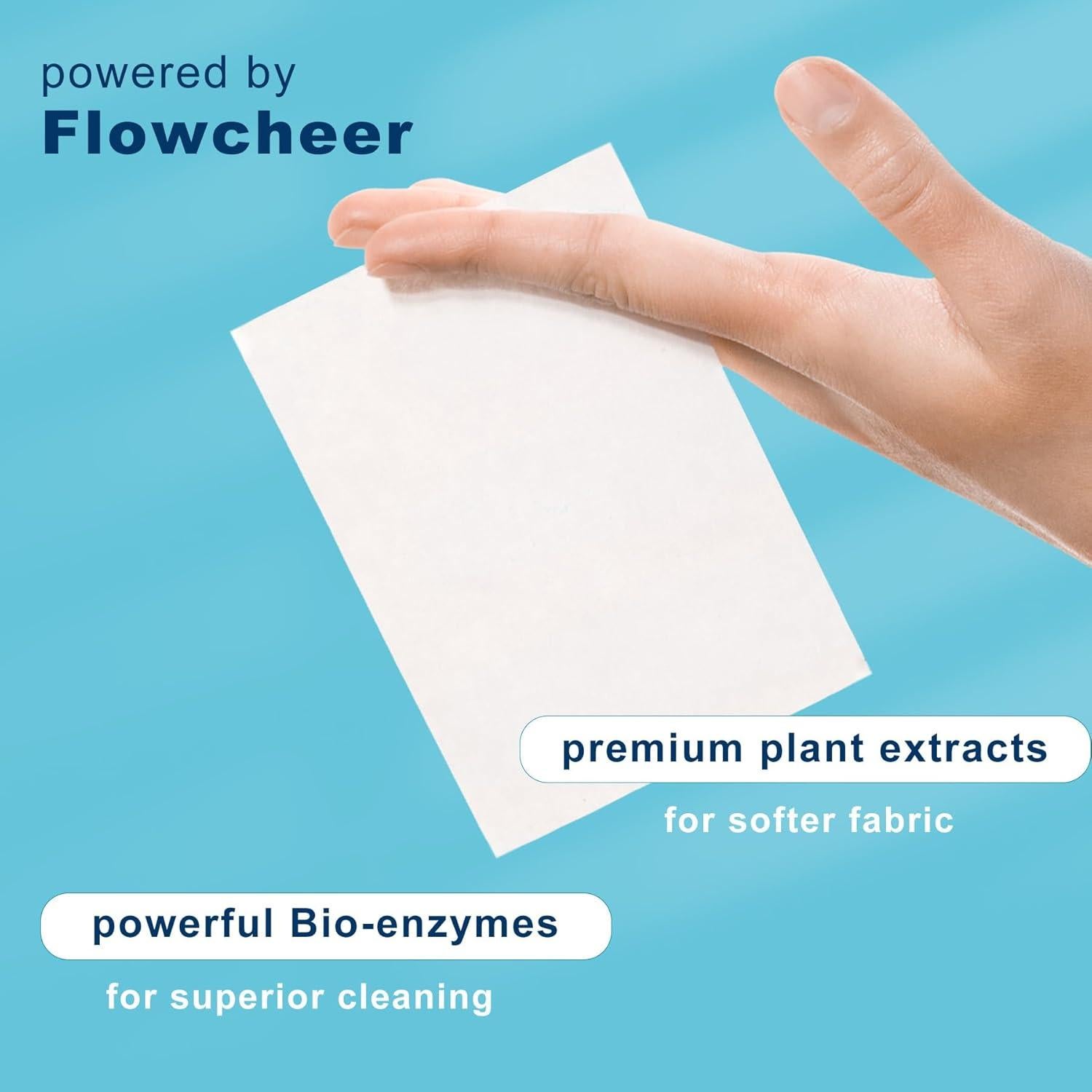 Hojas de Detergente para Ropa Flowcheer 5 Unidades Sin Fragancia