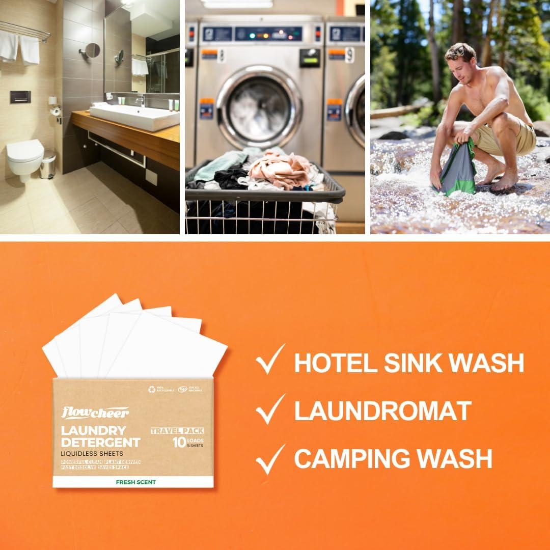 Hojas de Detergente para Ropa Flowcheer 5 Unidades Sin Fragancia