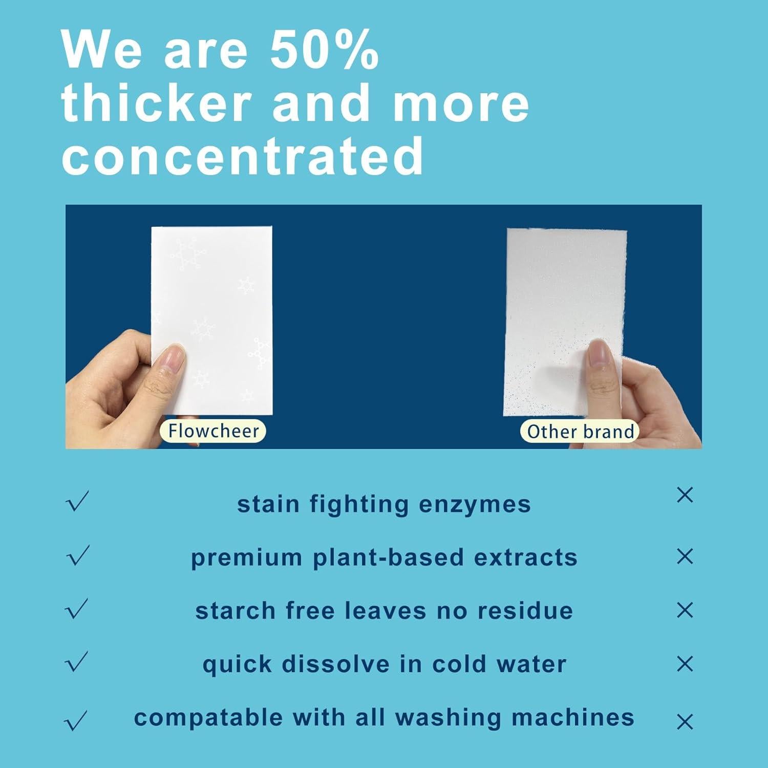 Hojas de Detergente para Ropa Flowcheer 5 Unidades Sin Fragancia