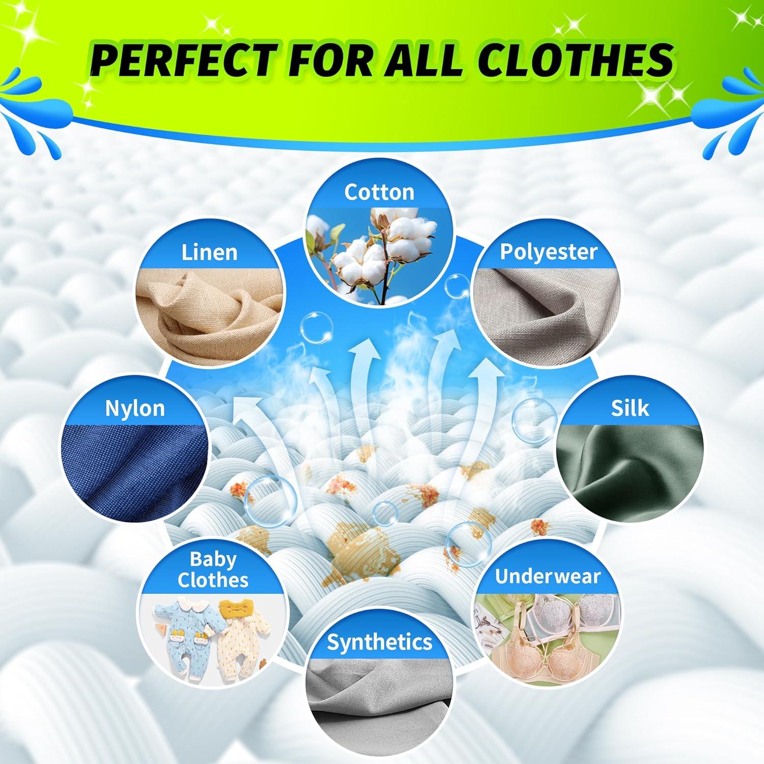 Hojas de Detergente para Ropa HOMERHYME - 100 Hojas Ecológicas