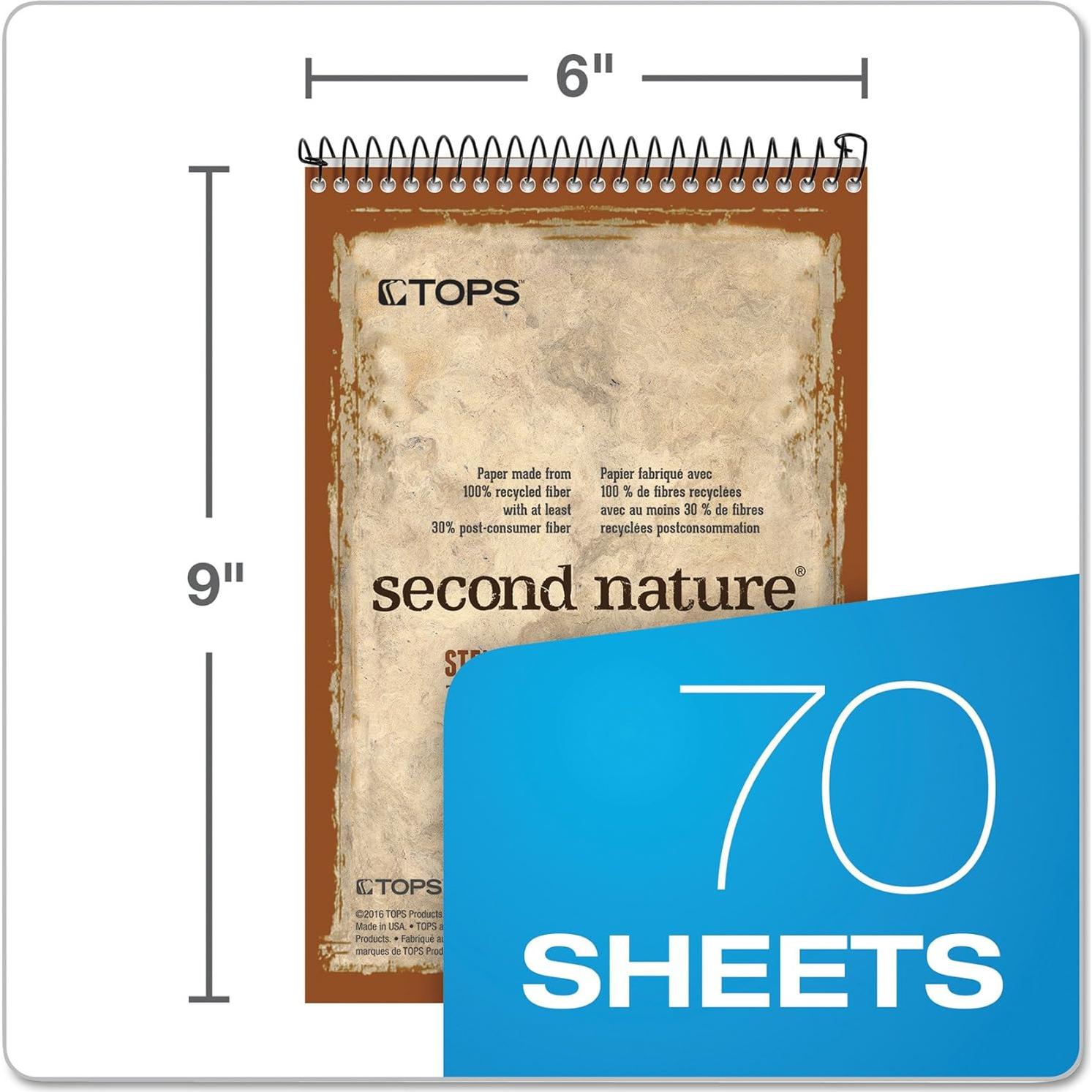 Cuaderno Steno TOPS Second Nature 70 Hojas 15x23 cm Reciclado