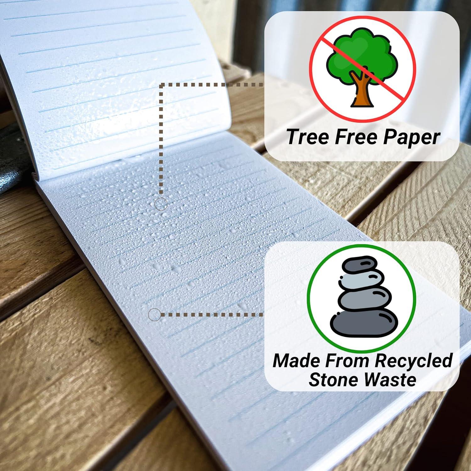 Cuadernos Portage - Paquete de 4 Cuadernos Impermeables 7.6x12.7 cm