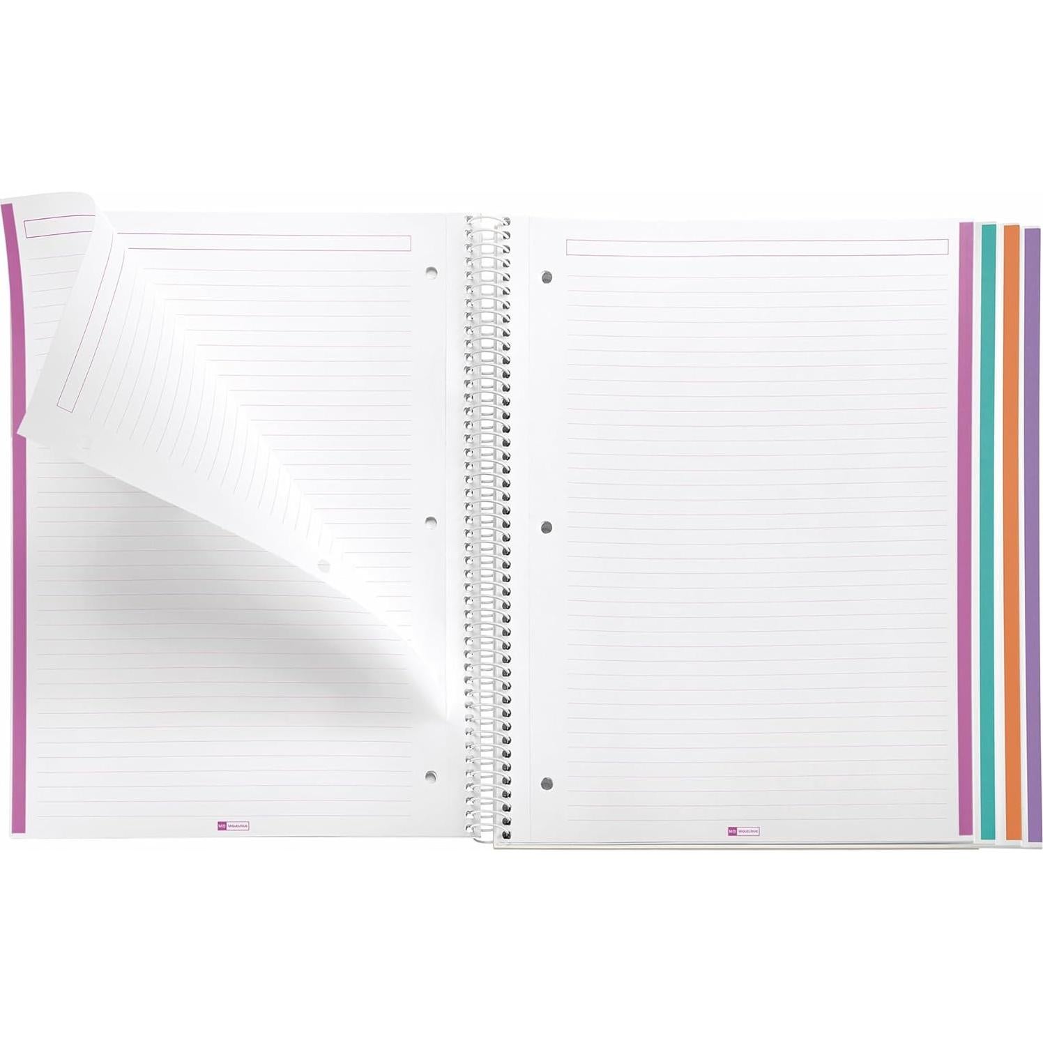 Cuaderno MiquelRius 4 Asignaturas 11x21.6cm 120 Hojas Rayadas