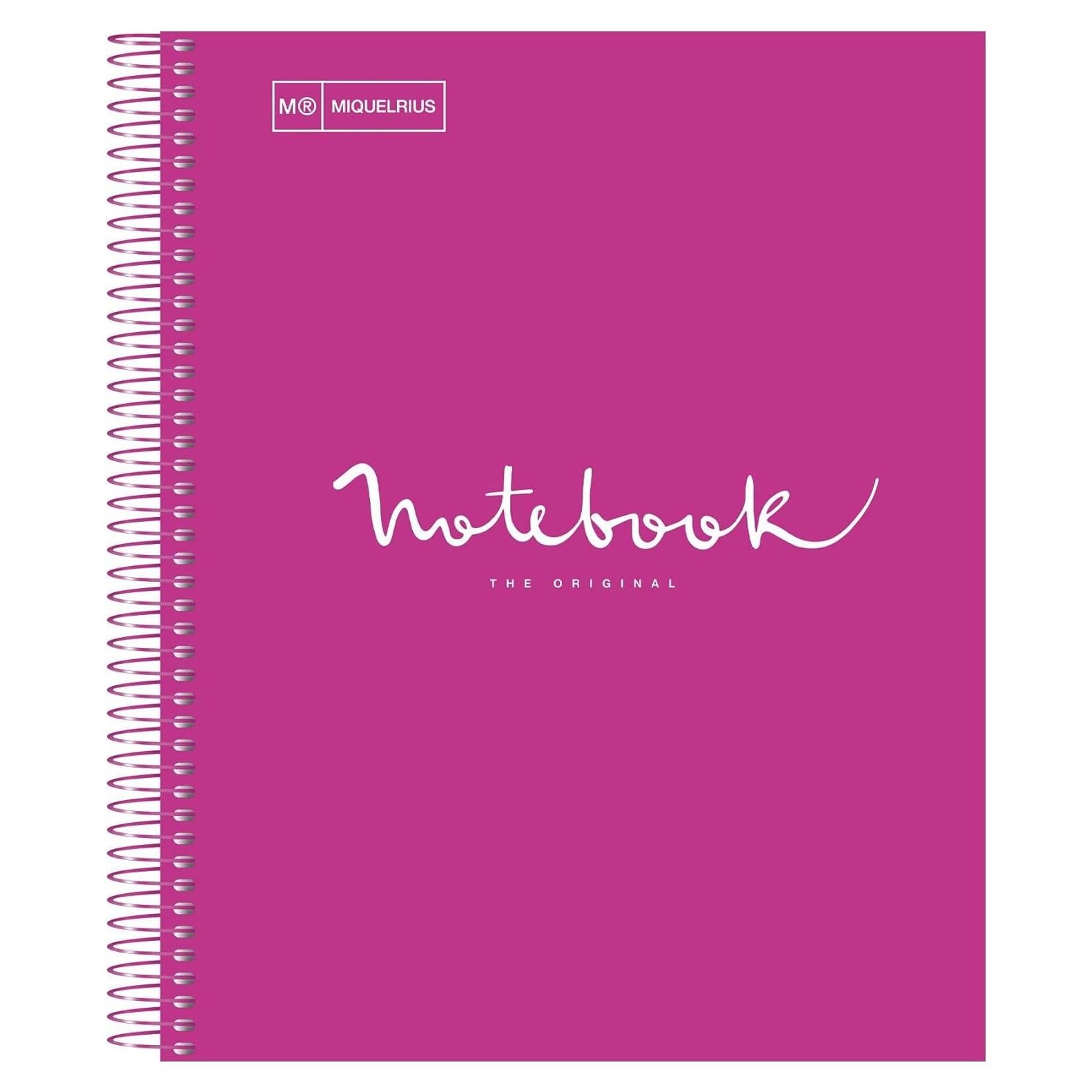 Cuaderno Miquel Rius 28x21.6 cm Rayado 80 Hojas Magenta