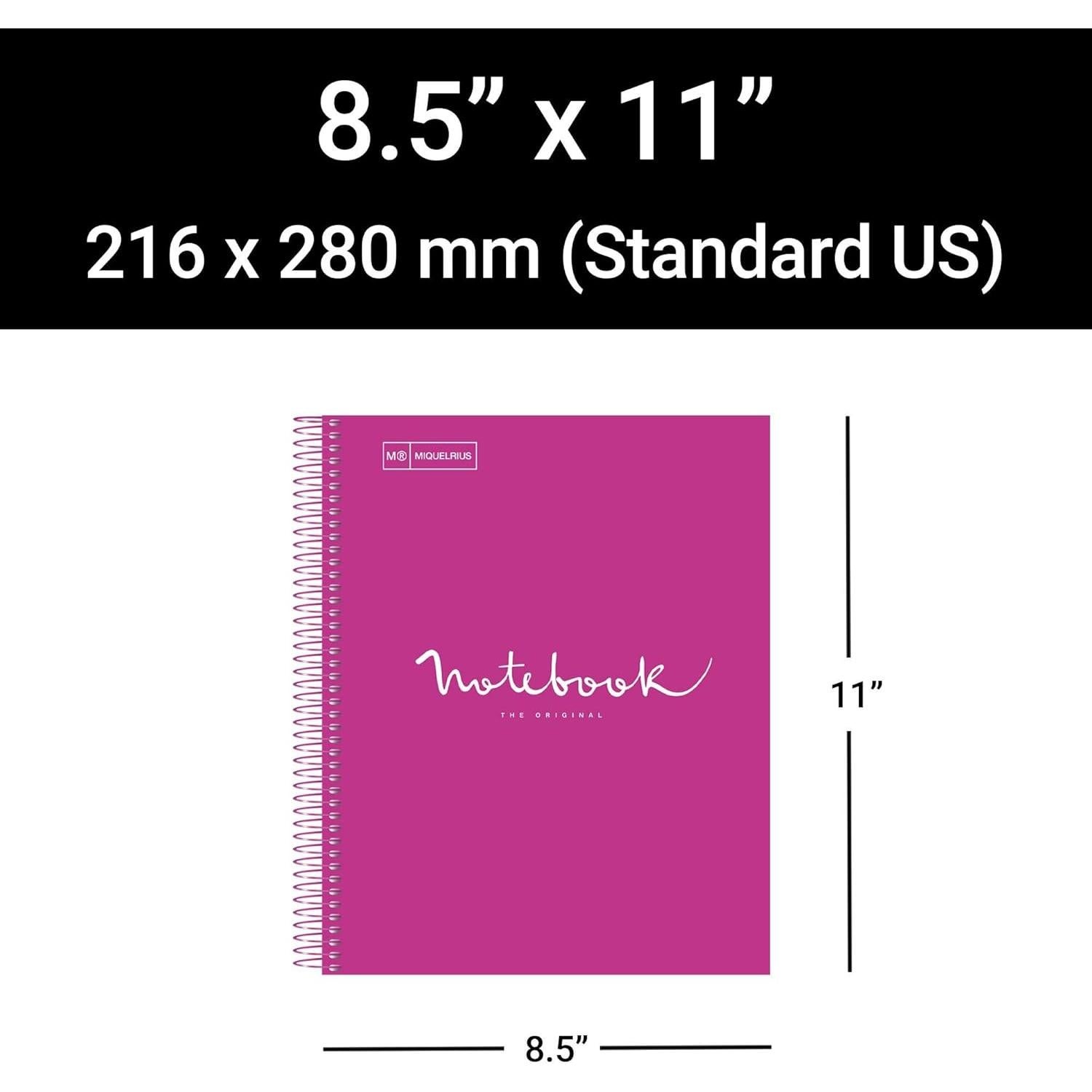 Cuaderno Miquel Rius 28x21.6 cm Rayado 80 Hojas Magenta