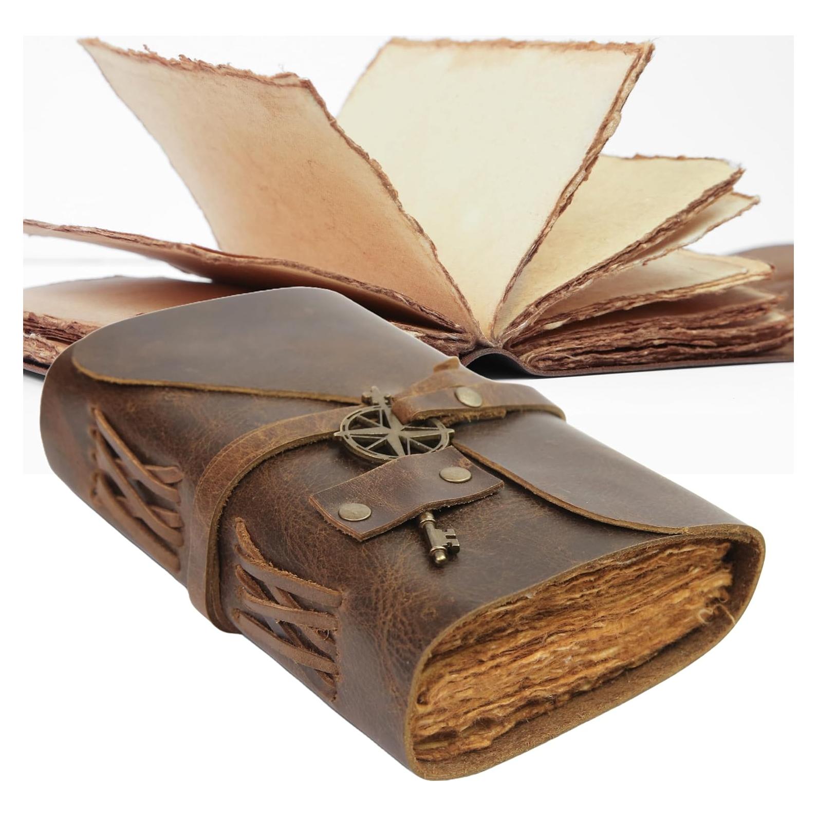 Diario de Cuero Vintage Wanderings A6 200 Páginas Marrón