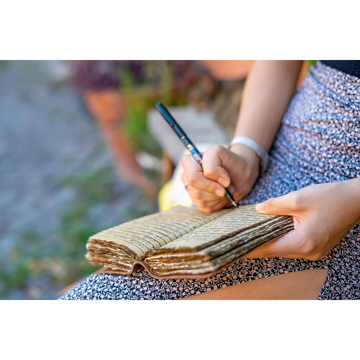 Diario de Cuero Vintage Wanderings A6 200 Páginas Marrón