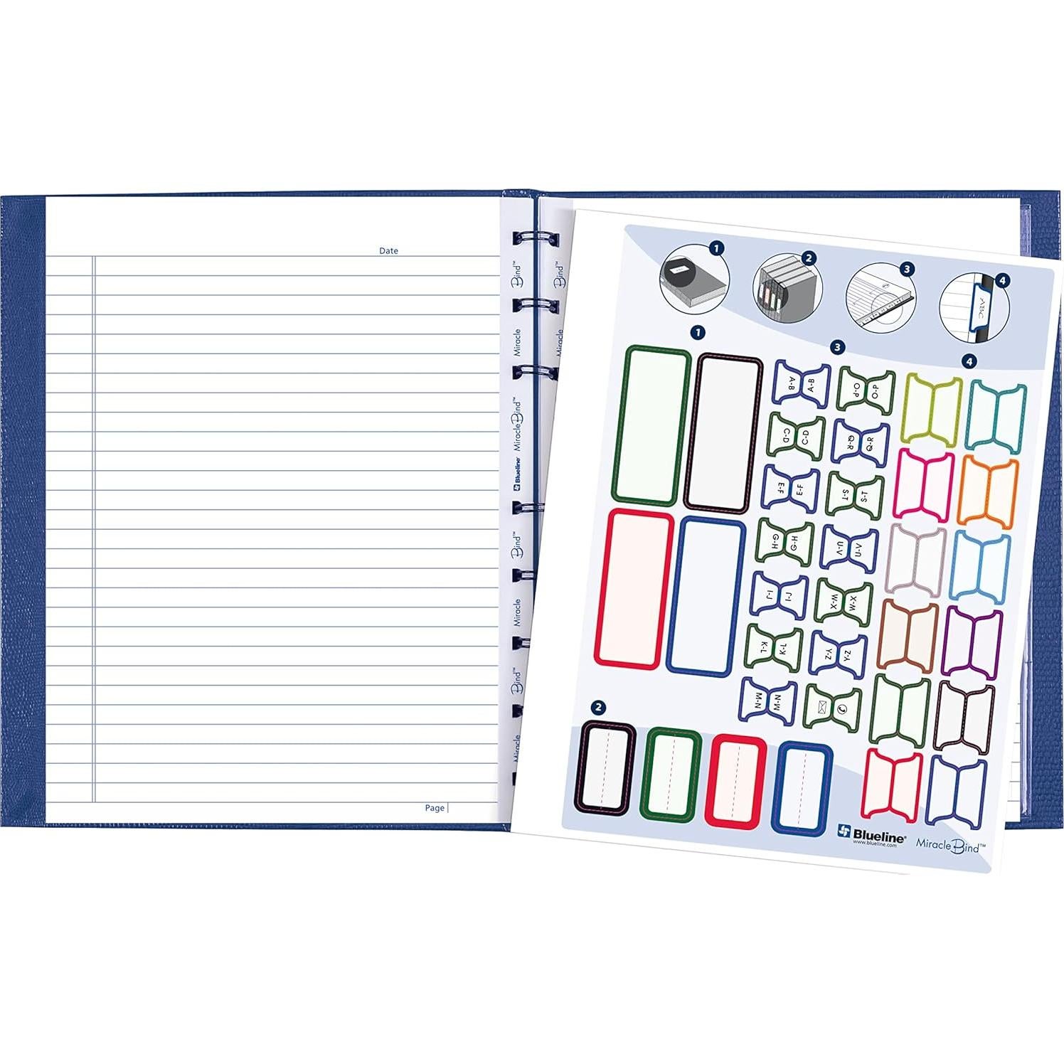 Cuaderno MiracleBind Blueline 150 Páginas Cubierta Dura 23.5x18.4cm