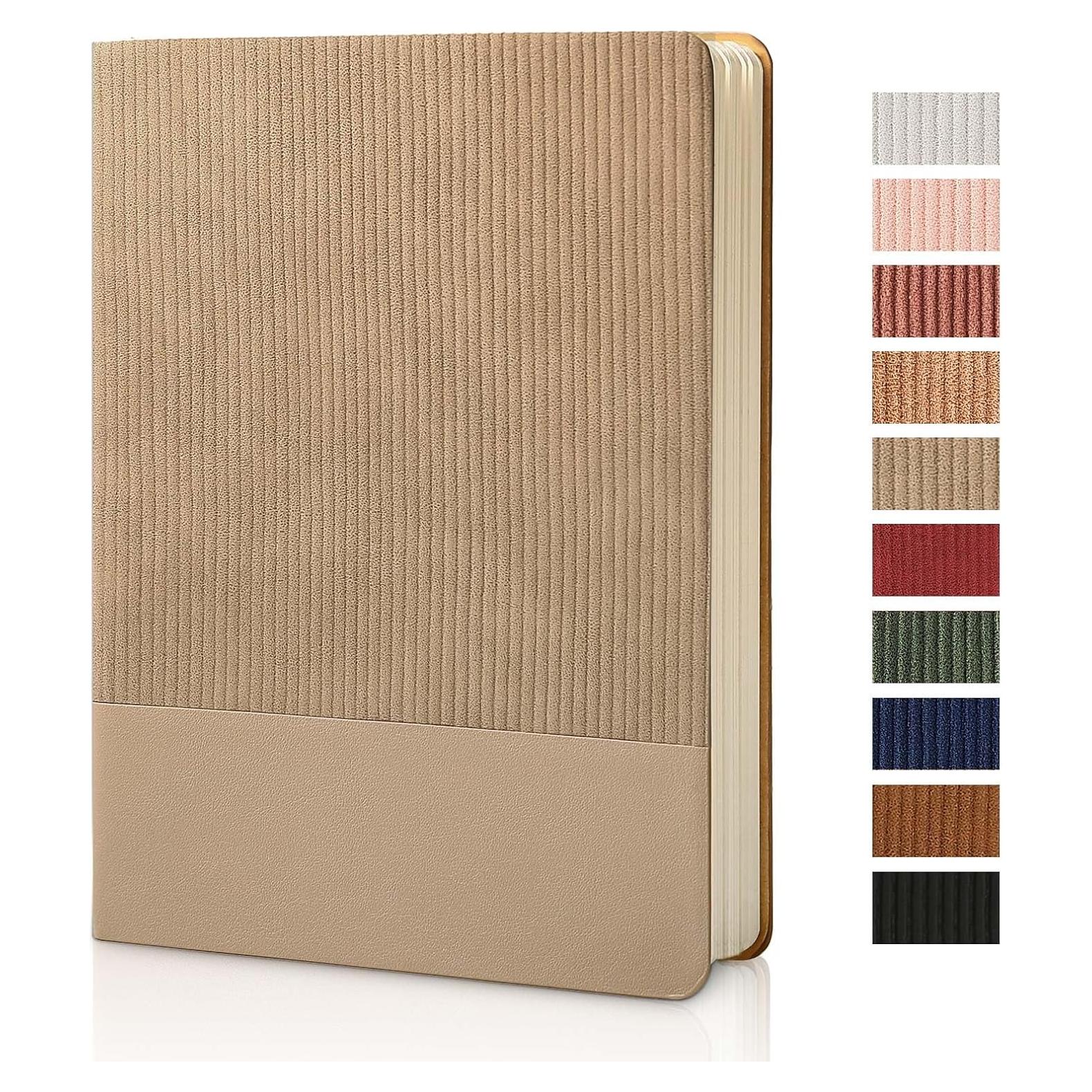 Cuaderno A5 Rayado TSFPapier 216 Páginas Cuero PU Caqui