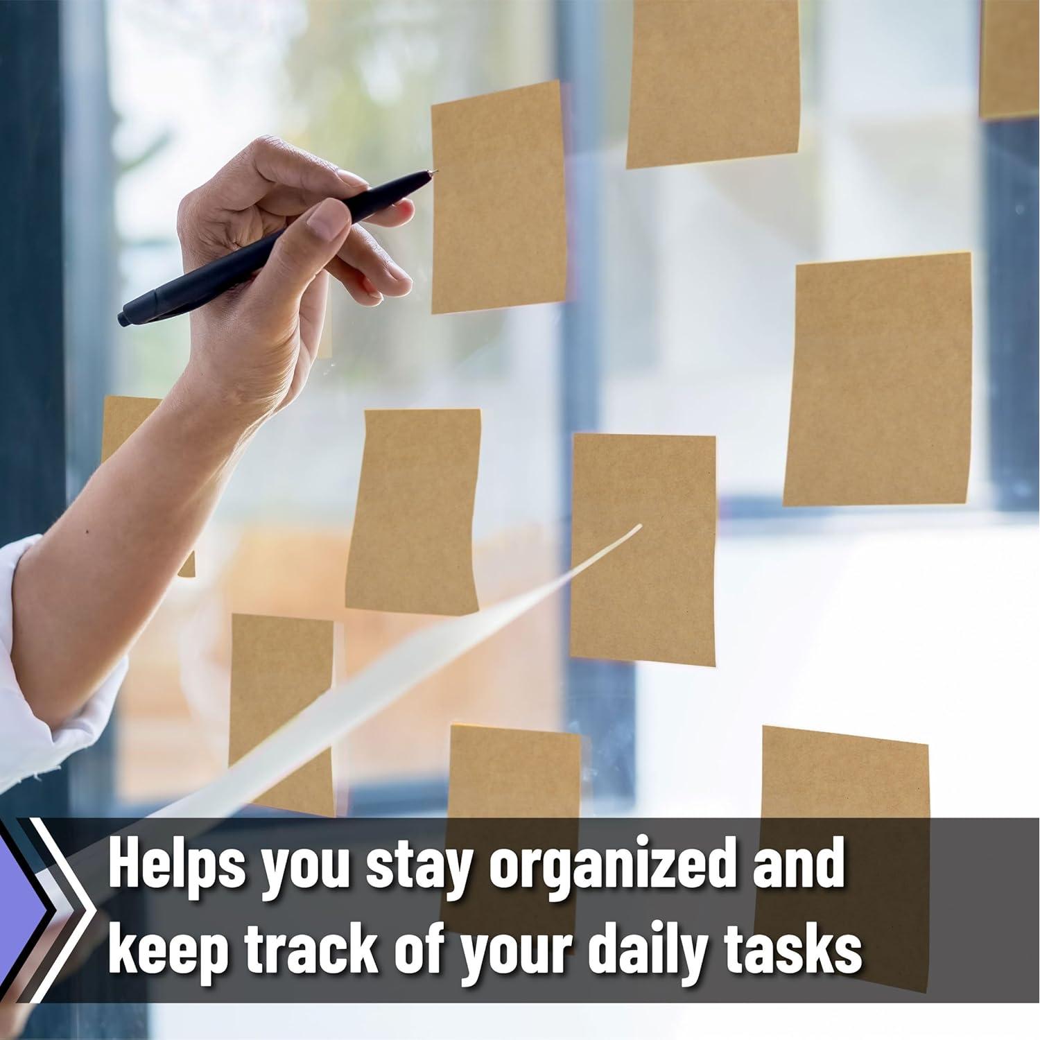 Notas Adhesivas Kraft Mr. Pen 3x3" (12 Blocs, 720 Hojas)