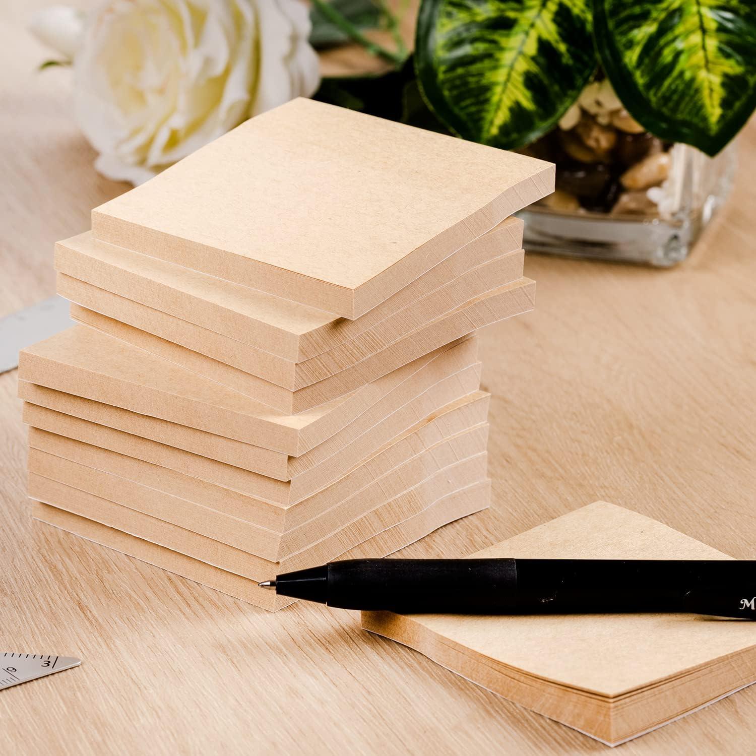Notas Adhesivas Kraft Mr. Pen 3x3" (12 Blocs, 720 Hojas)
