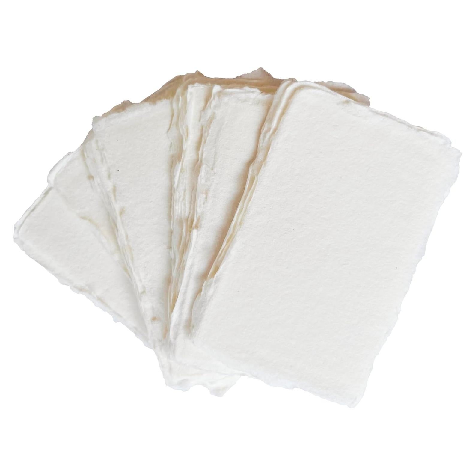 Papel de Algodón Hecho a Mano 150gsm 5x7 cm 50 Hojas