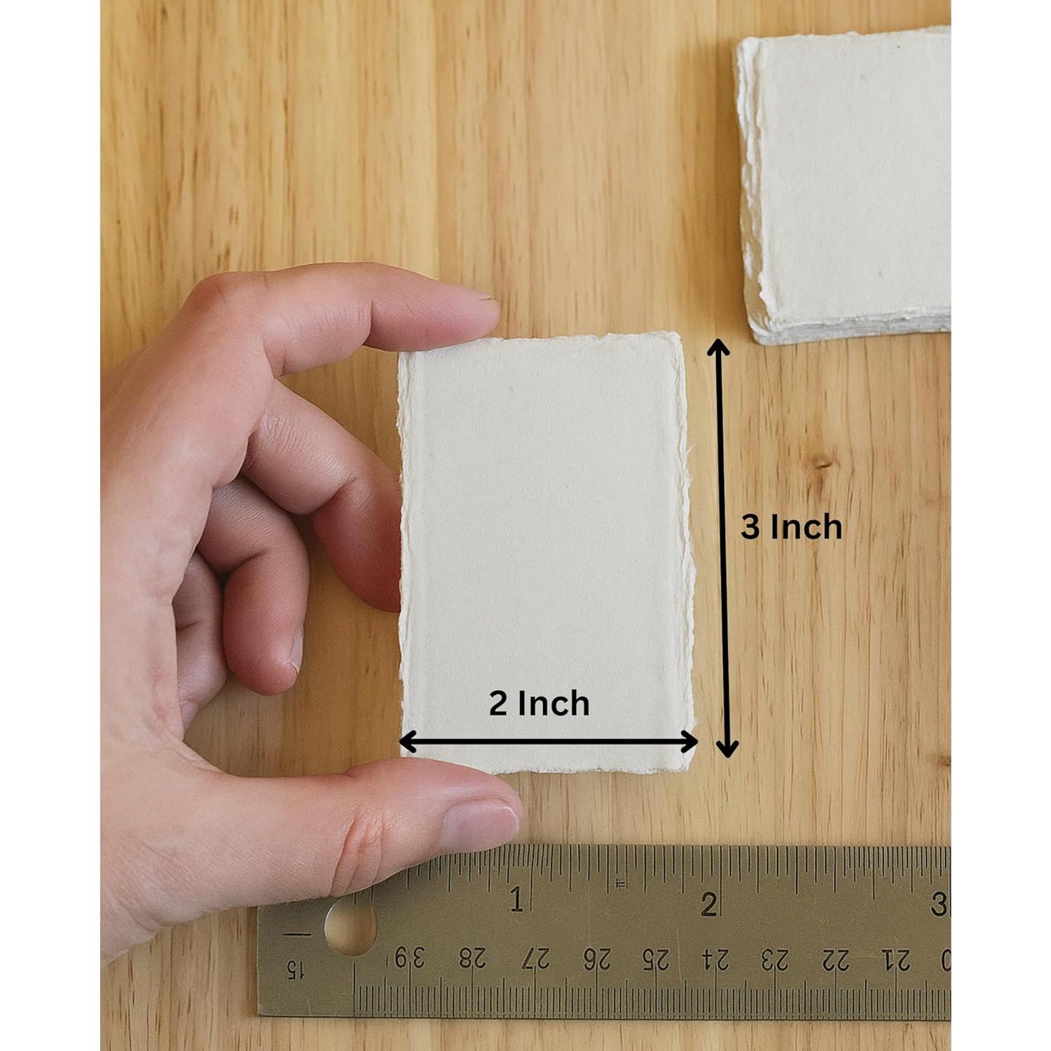 Papel de Algodón Hecho a Mano 150gsm 5x7 cm 50 Hojas