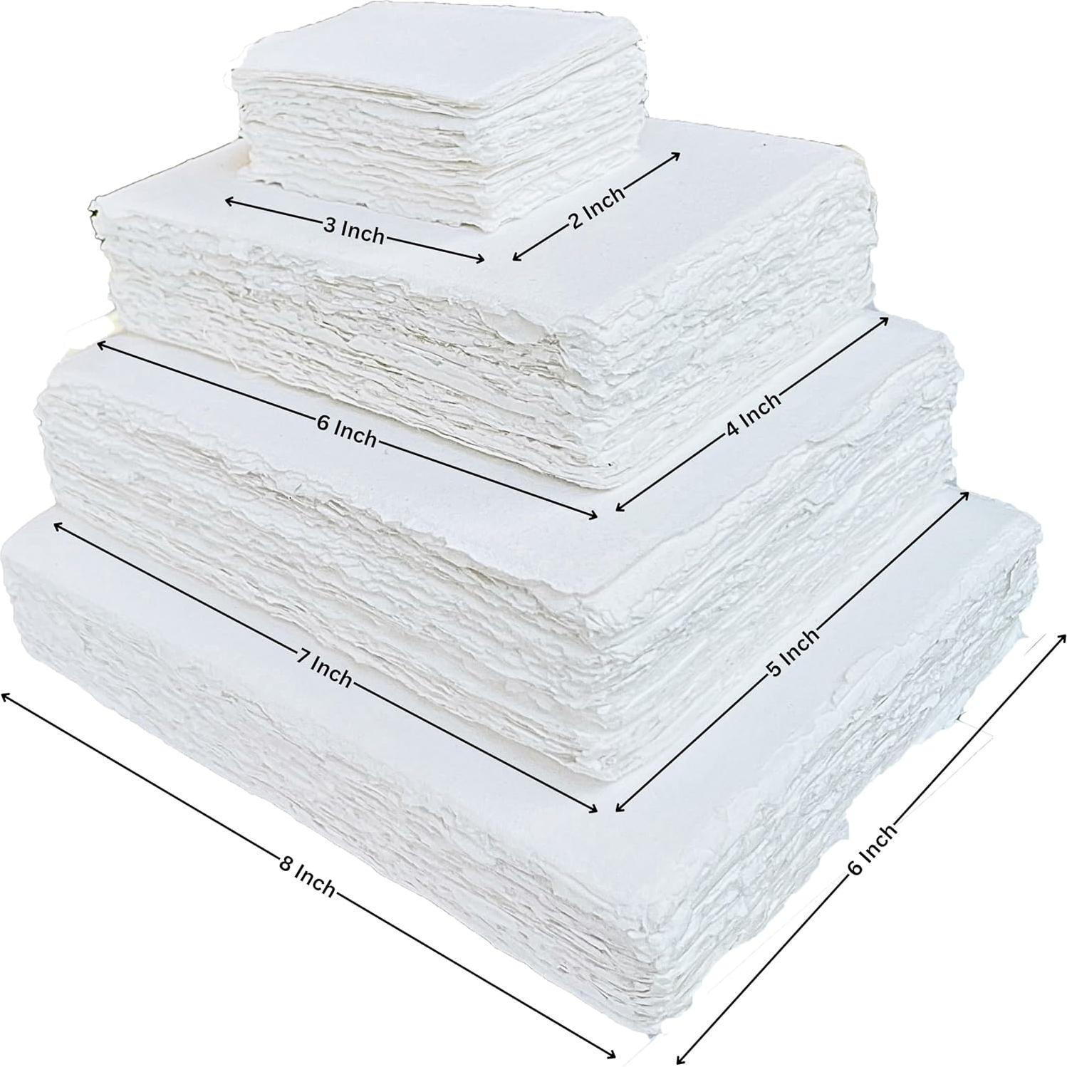 Papel de Algodón Hecho a Mano 150gsm 5x7 cm 50 Hojas