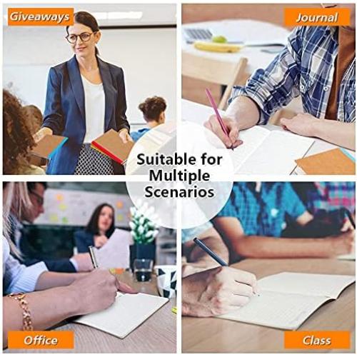 Feela 8 Cuadernos A5 de Composición Kraft Rayados 60 Páginas