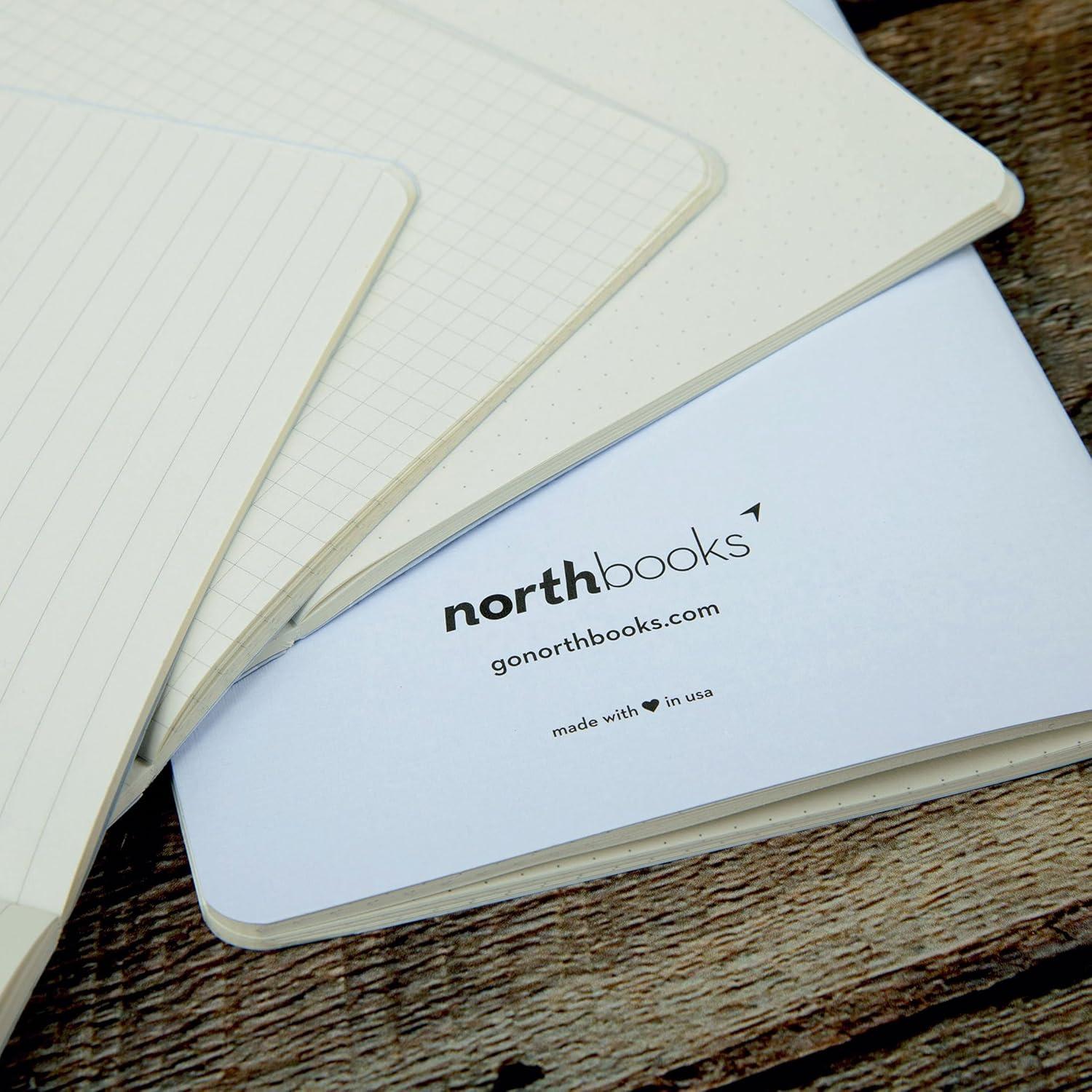 Cuadernos A5 Rayados Northbooks Azules (Paquete de 3)