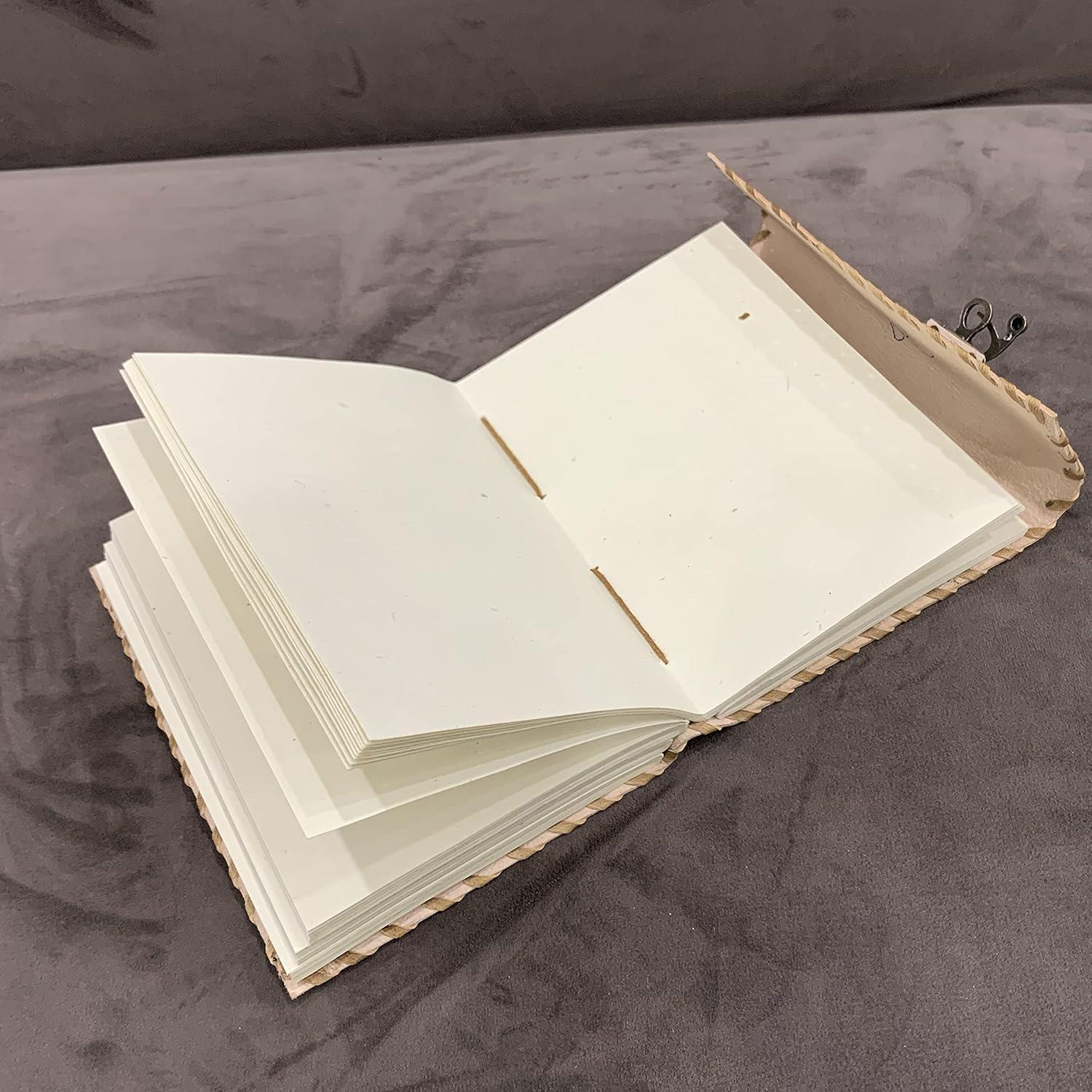 Diario de Piel Vintage CREATIVE LEATHER ART Sol y Luna 240 Páginas