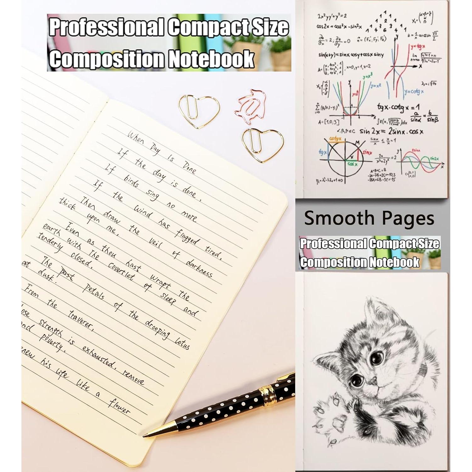 Paquete de 12 cuadernos A5 Zegrox con líneas y colores variados