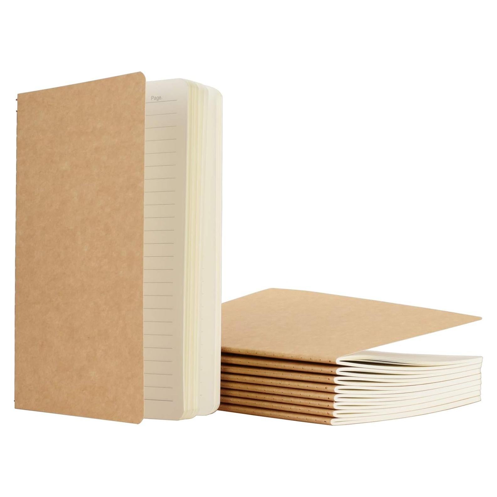 Cuadernos Rayados TWONE A5 Tapa Blanda Kraft 9 Paquetes