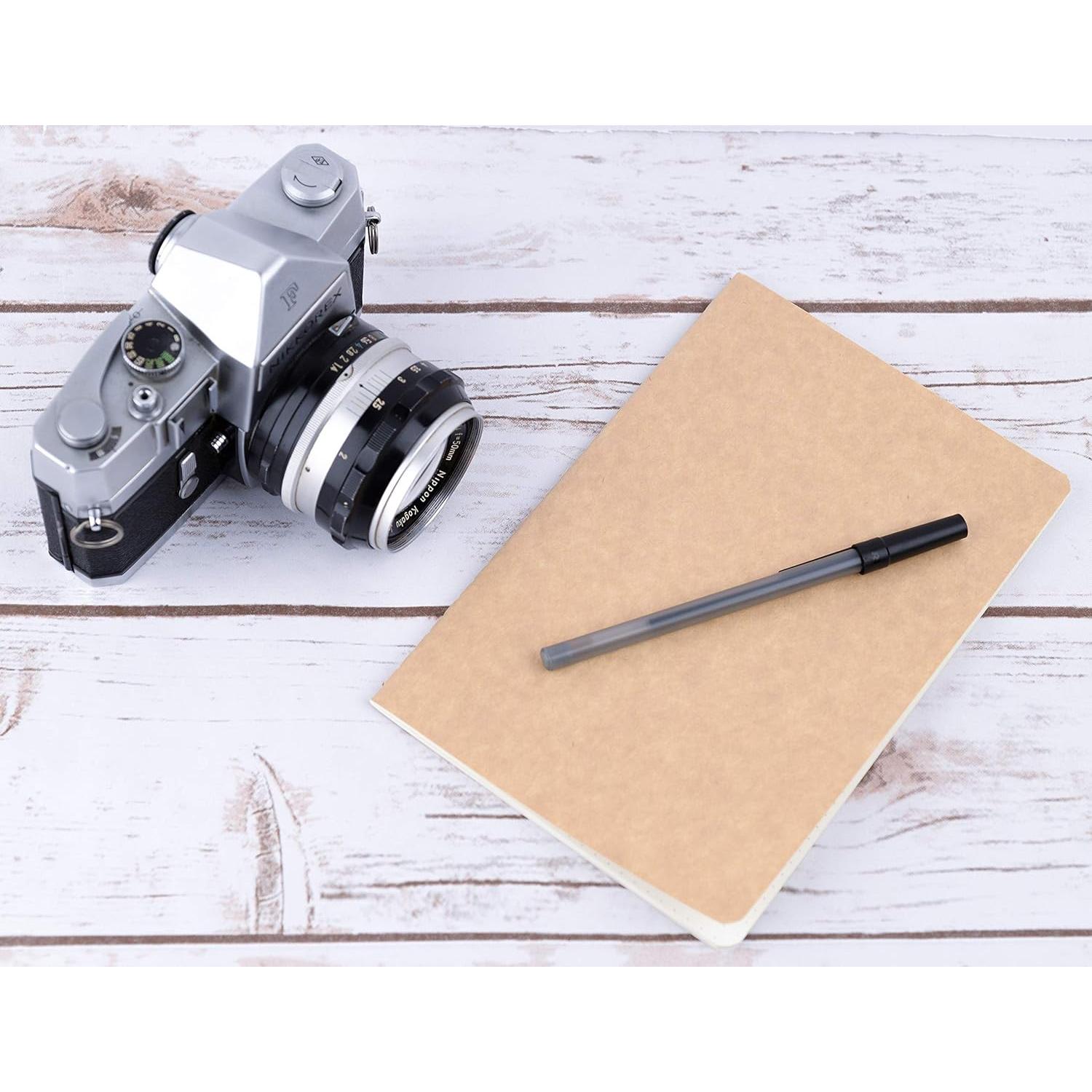 Cuadernos Rayados TWONE A5 Tapa Blanda Kraft 9 Paquetes