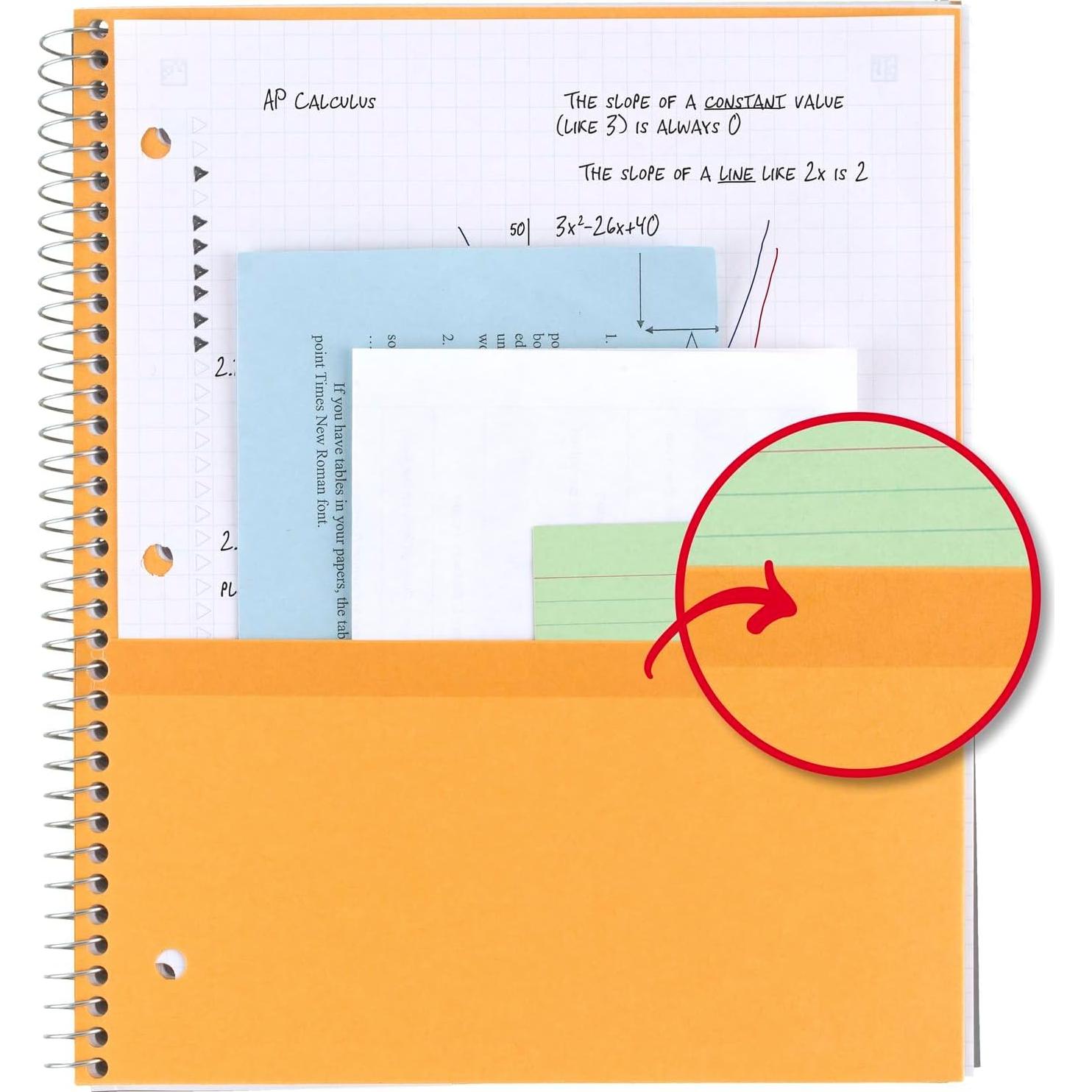 Cuaderno Espiral Five Star 1 Materia 100 Hojas Azul Rojo