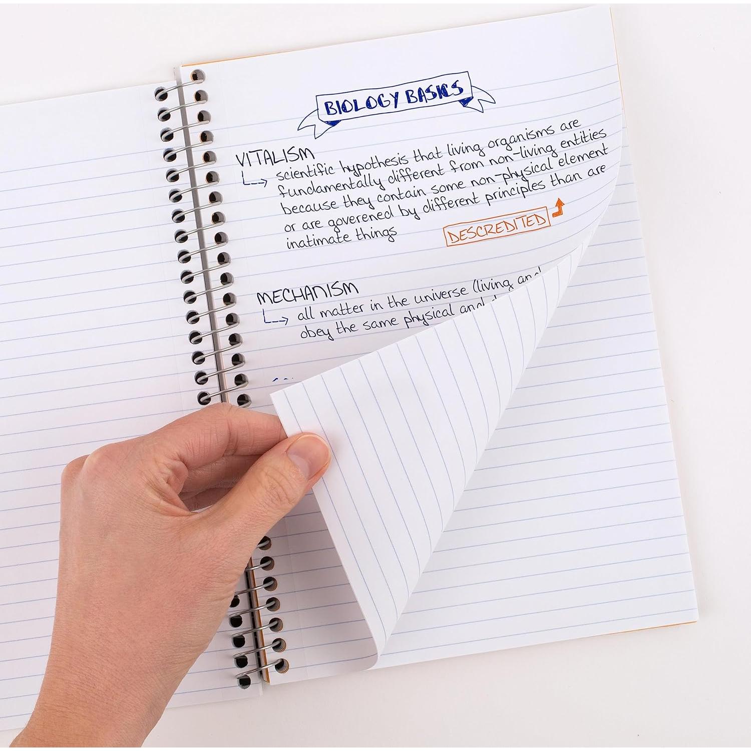 Cuaderno Espiral 2 Asignaturas Five Star 100 Hojas Azul