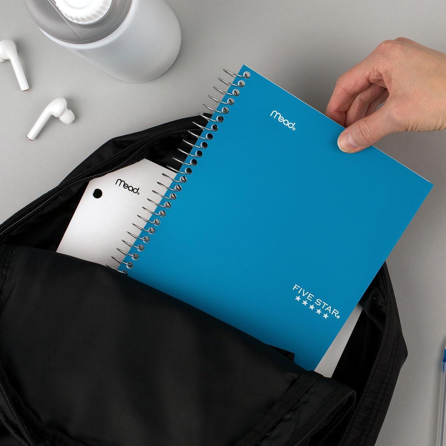 Cuaderno Espiral 2 Asignaturas Five Star 100 Hojas Azul