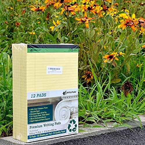 Bloc de Notas KAISA Legal Pad 21.6x27.9 cm 12 Pads Canario