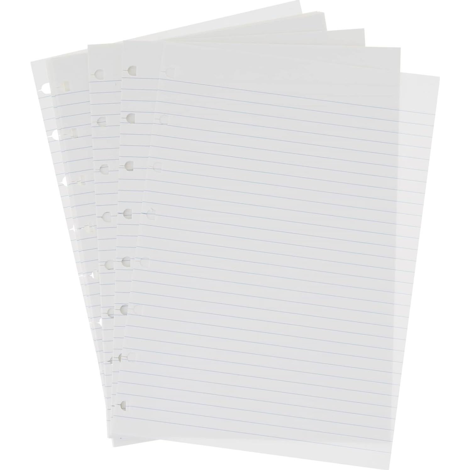 Relleno de diario Filofax A5 con líneas 32 hojas crema