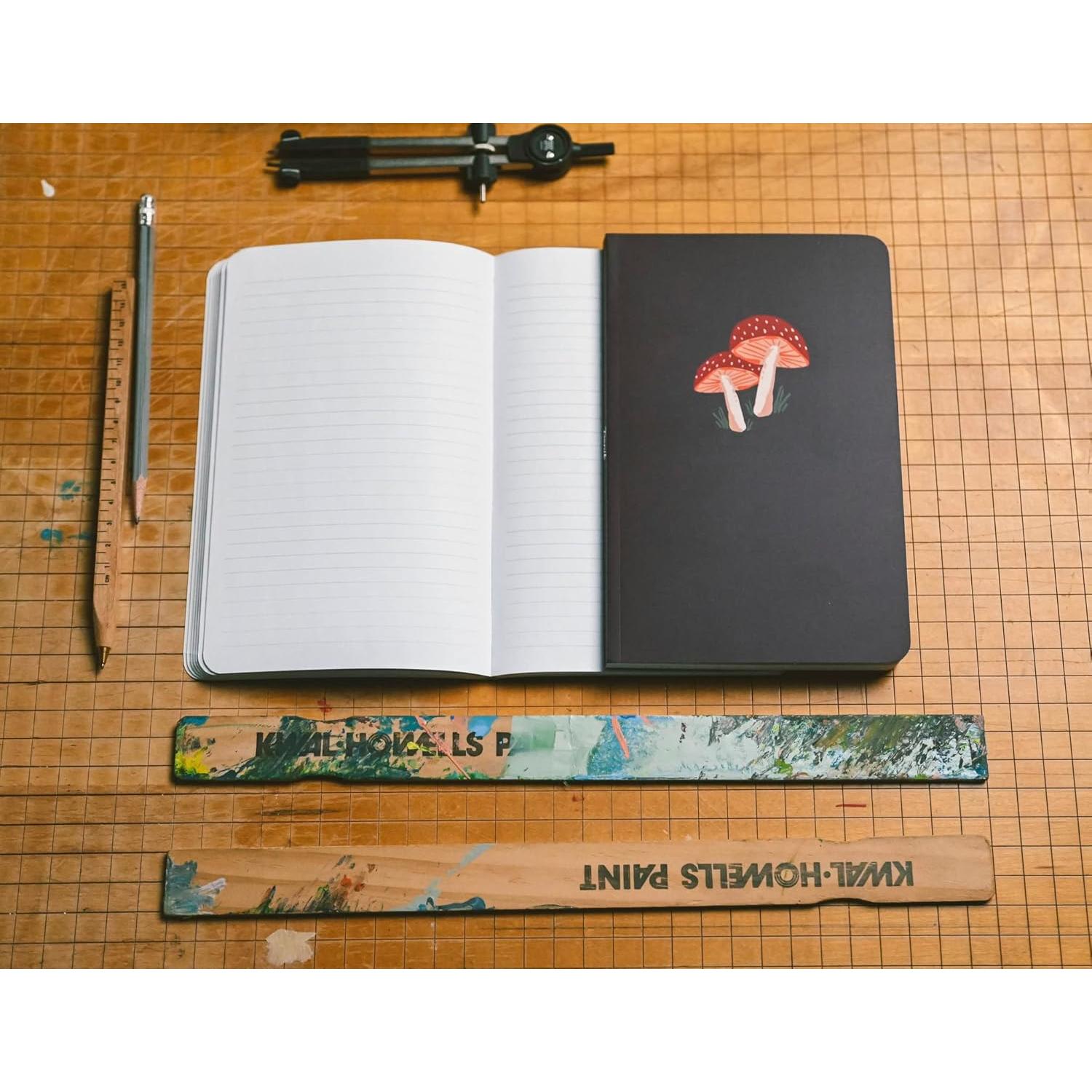 Cuaderno Layflat DENIK Hongos Reales 21x13.3 cm 144 Páginas Rayadas