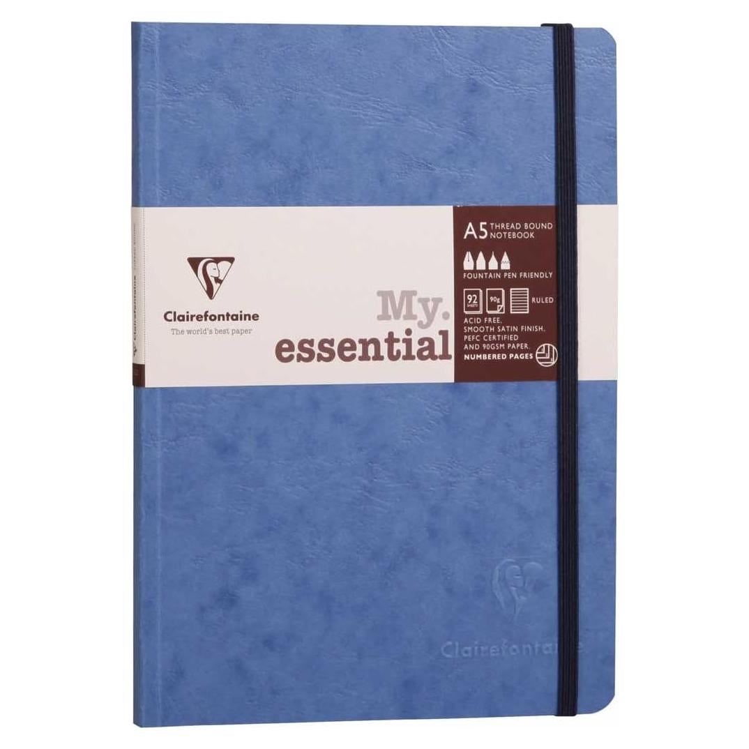 Cuaderno Enlazado Clairefontaine A5 Rayado 192 Páginas Azul