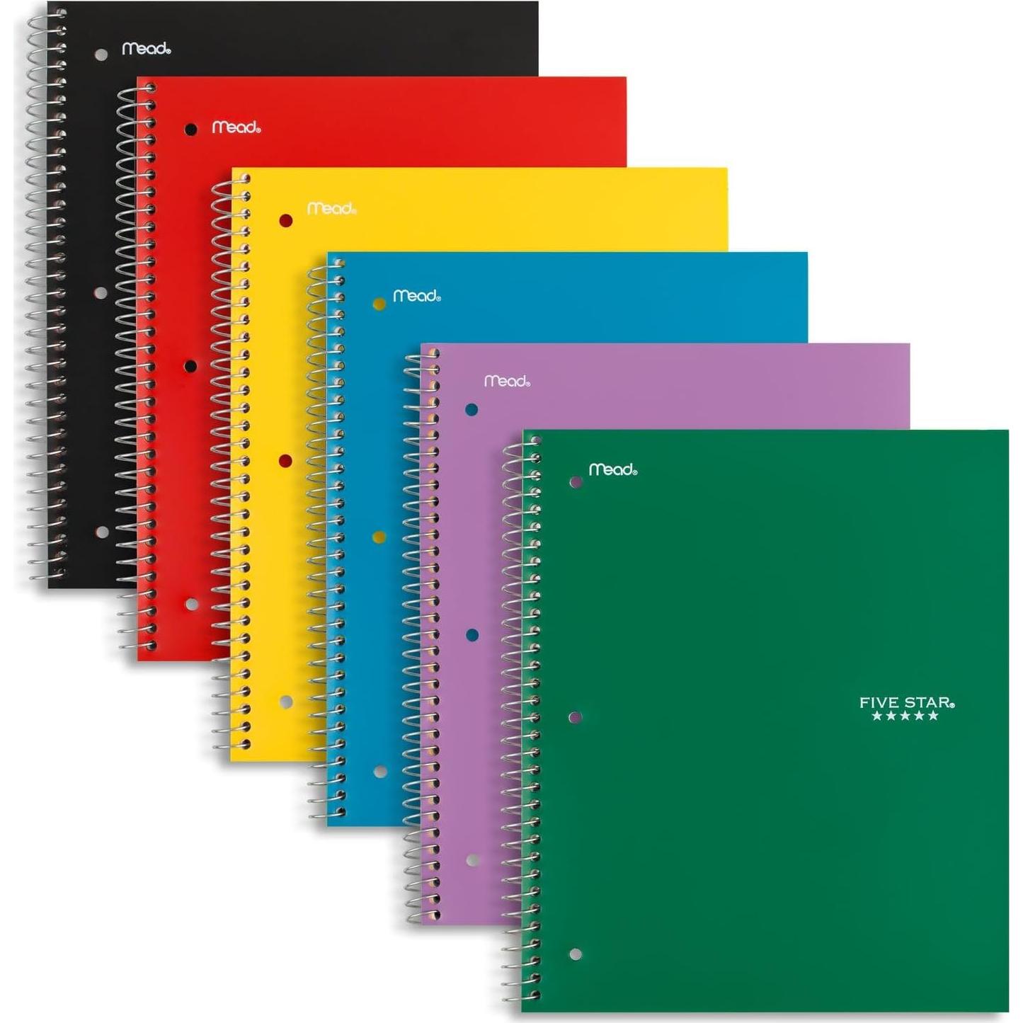 Cuaderno Espiral Five Star 5 Asignaturas 200 Hojas 20.32x26.67cm