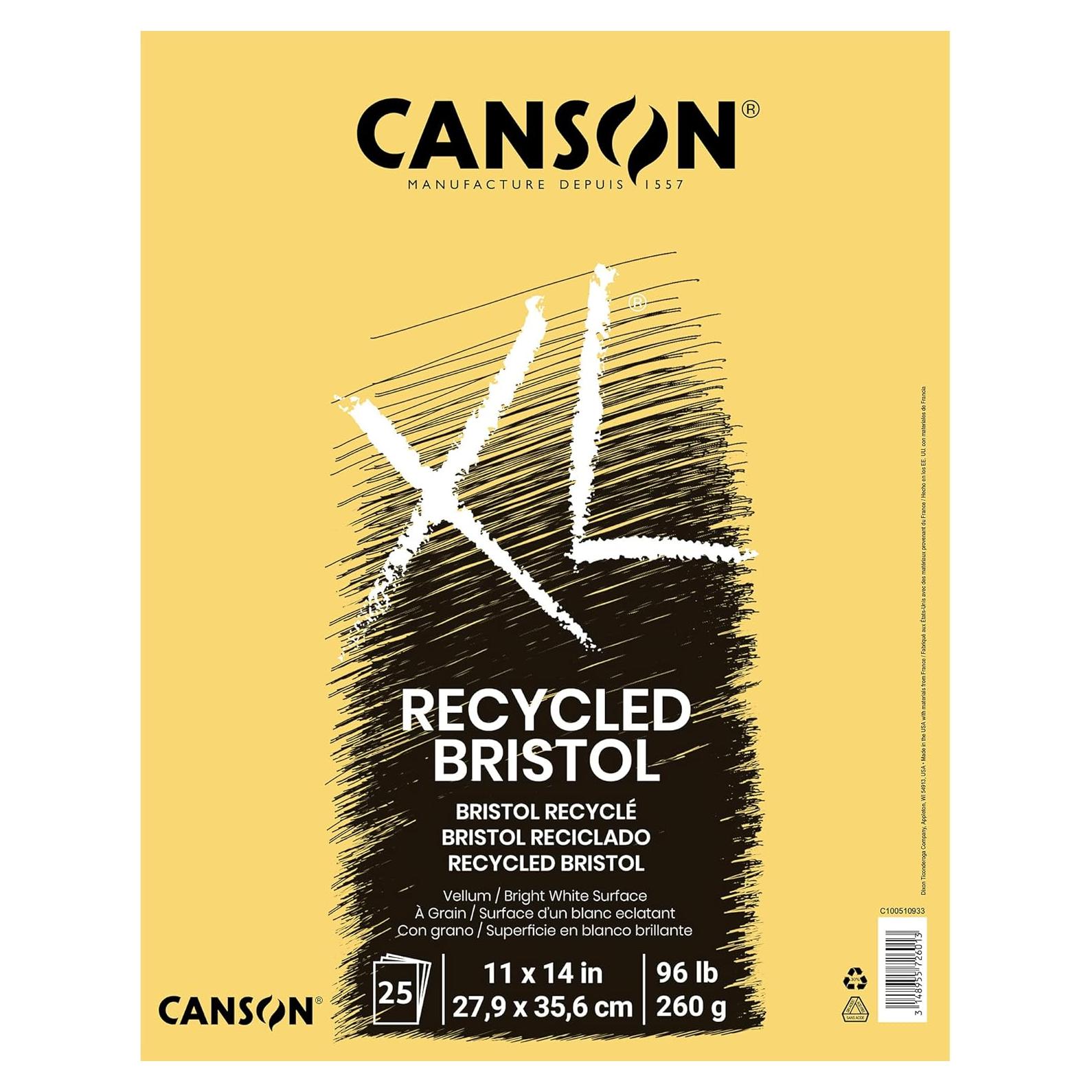 Bloc de Bristol Reciclado Canson XL 11x14" 25 Hojas