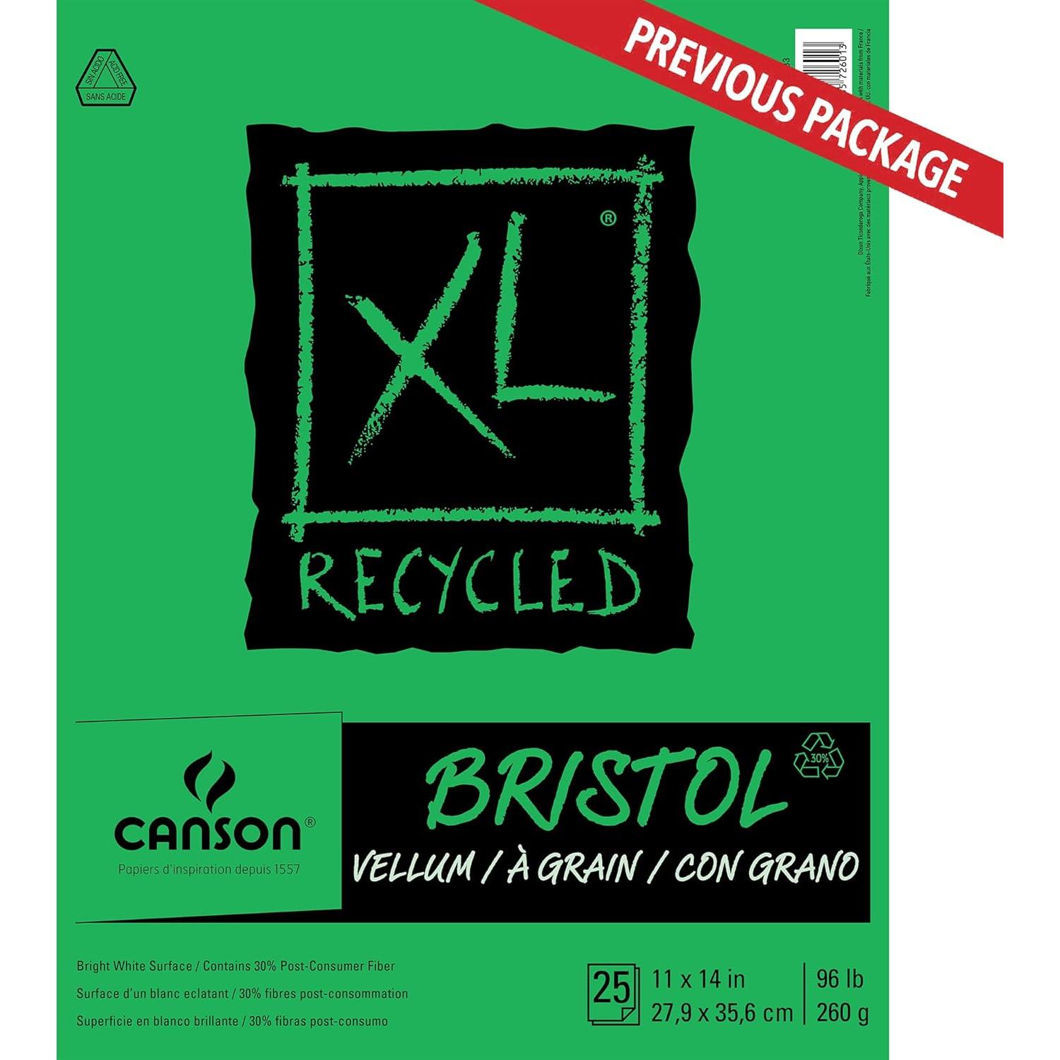 Bloc de Bristol Reciclado Canson XL 11x14" 25 Hojas