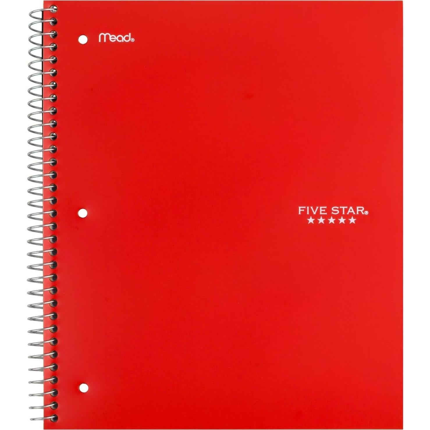 Cuaderno Espiral Five Star 1 Asignatura 100 Hojas Colores Asortidos