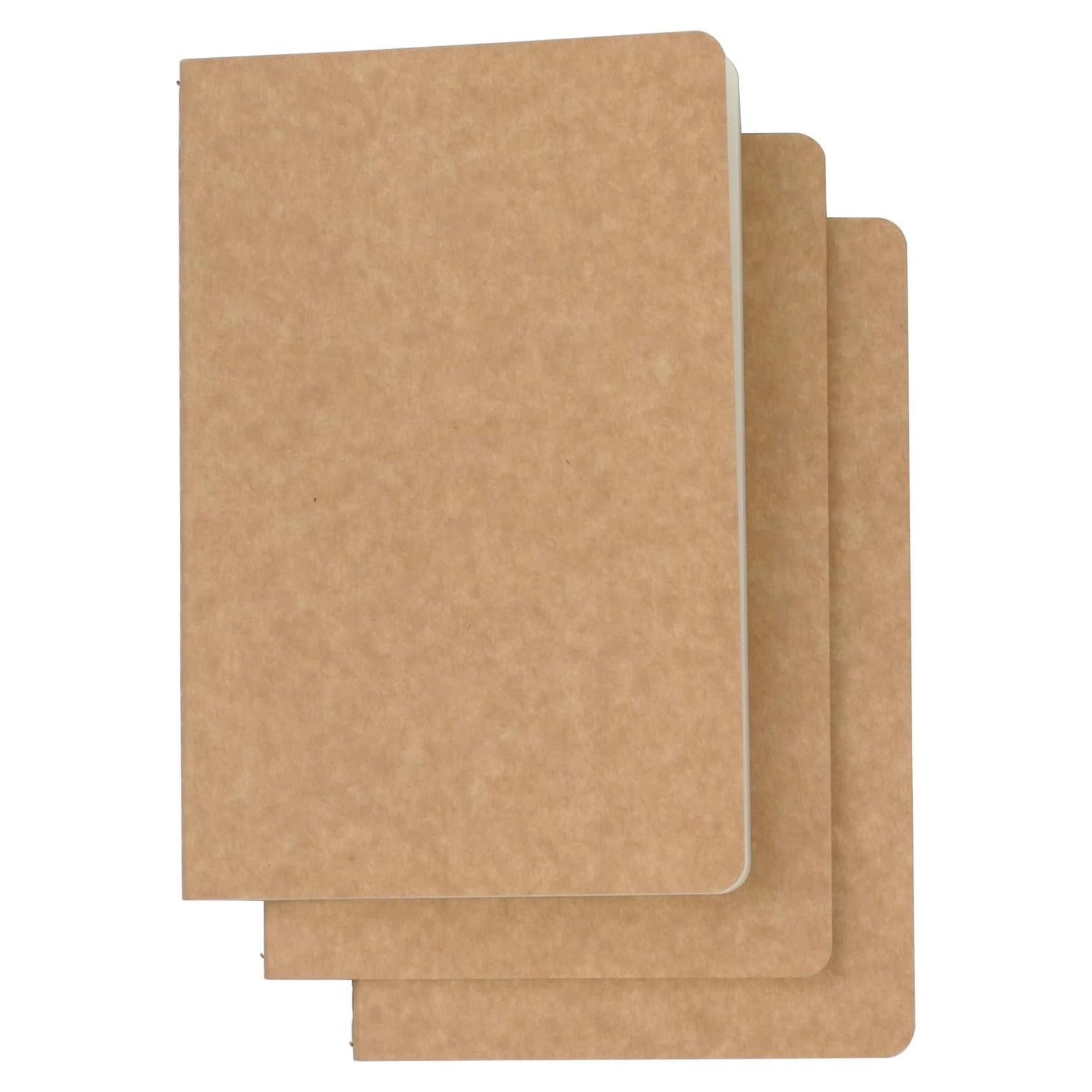 Paquete de 3 Cuadernos de Viaje TWONE A5 Kraft 120 Páginas