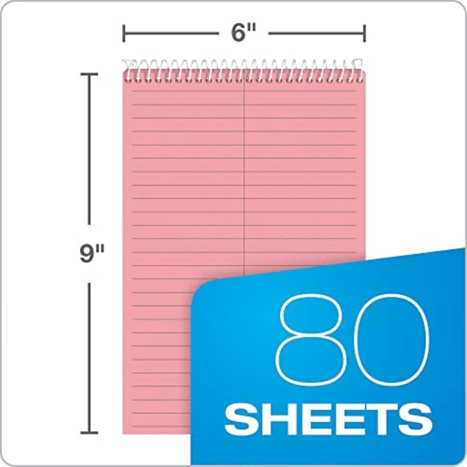 Cuaderno Steno Prism Tops Rosa 15.24x22.86 cm Paquete 4