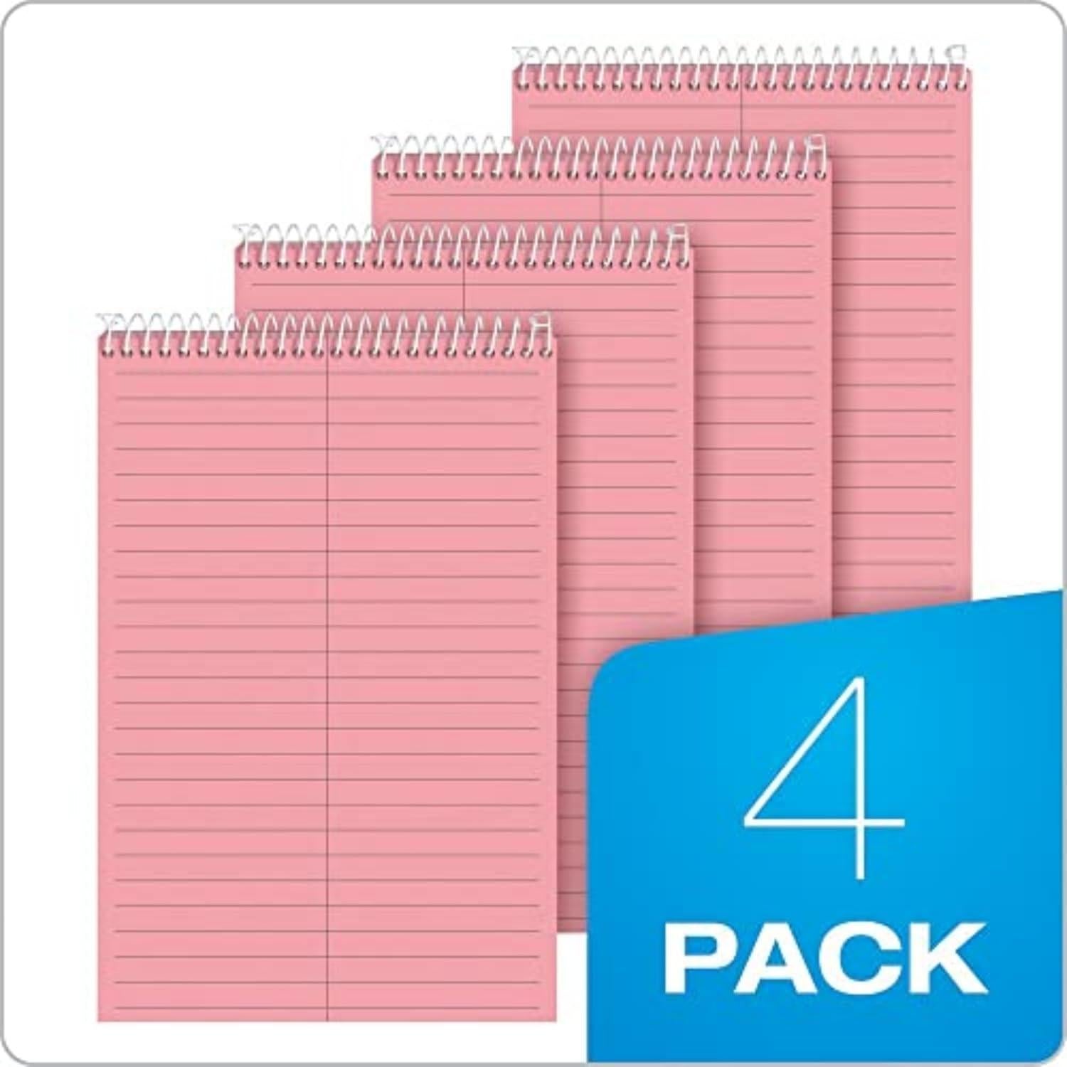 Cuaderno Steno Prism Tops Rosa 15.24x22.86 cm Paquete 4