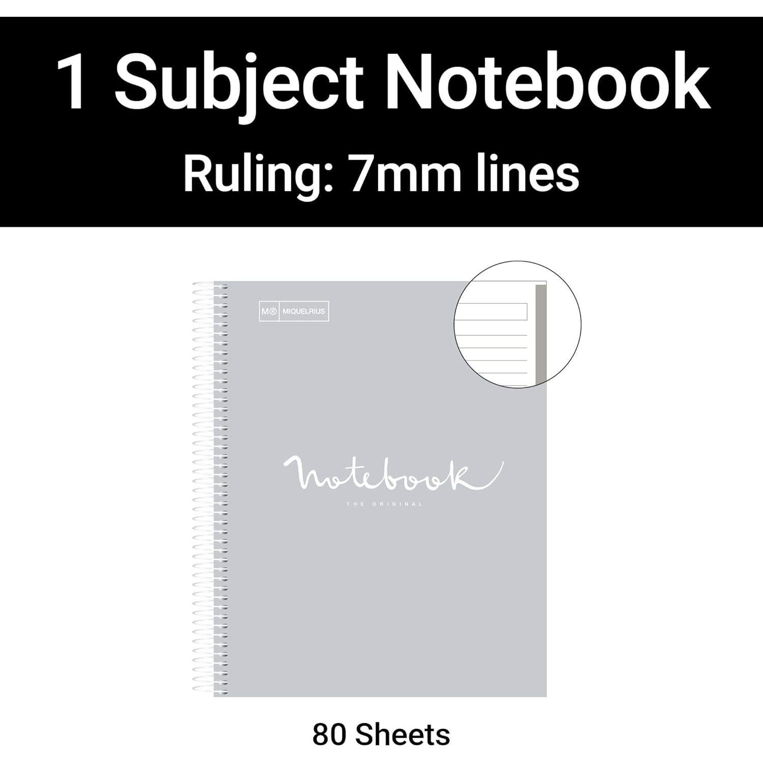 Cuaderno Espiral Miquel Rius 28x21.6 cm Rayado 80 Hojas