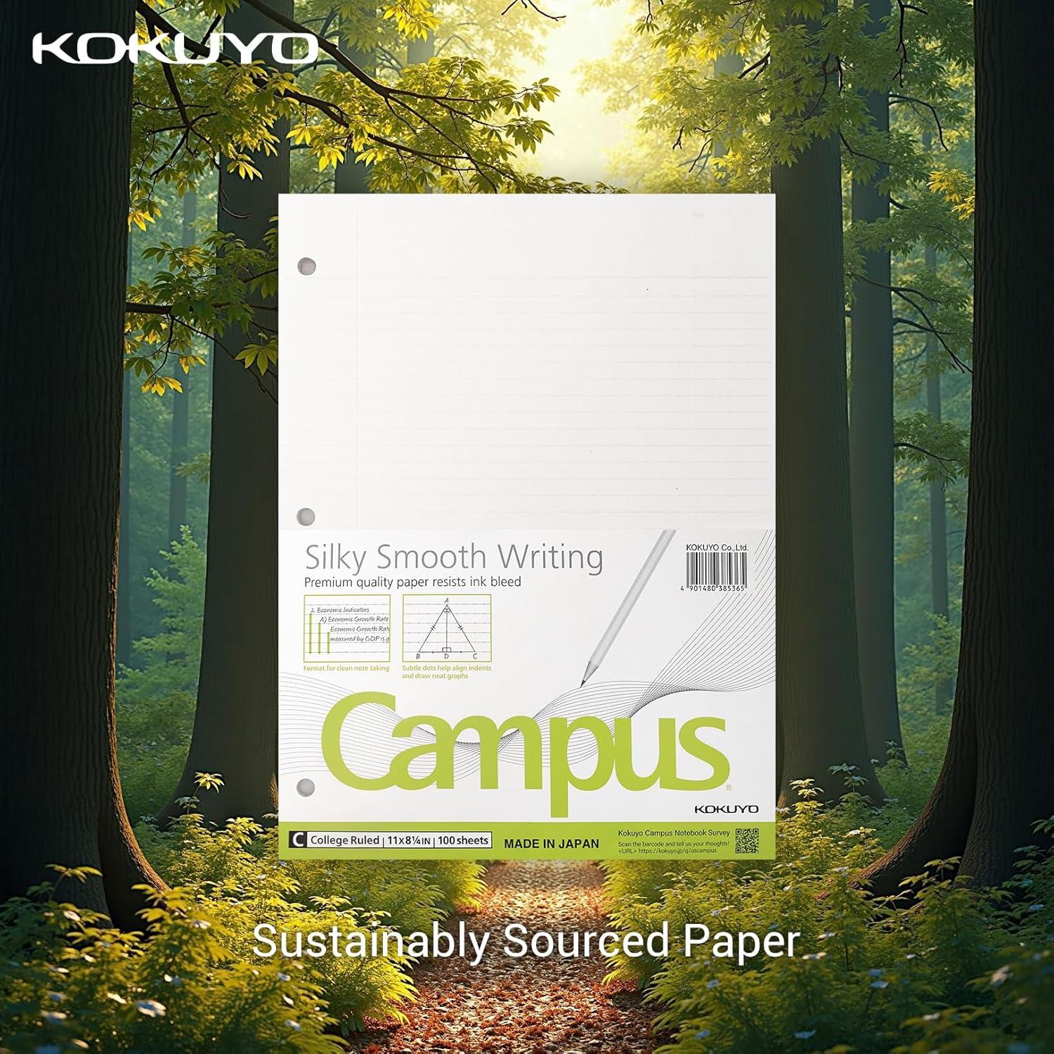 Papel suelto Kokuyo Campus 100 hojas 21x28 cm rayado
