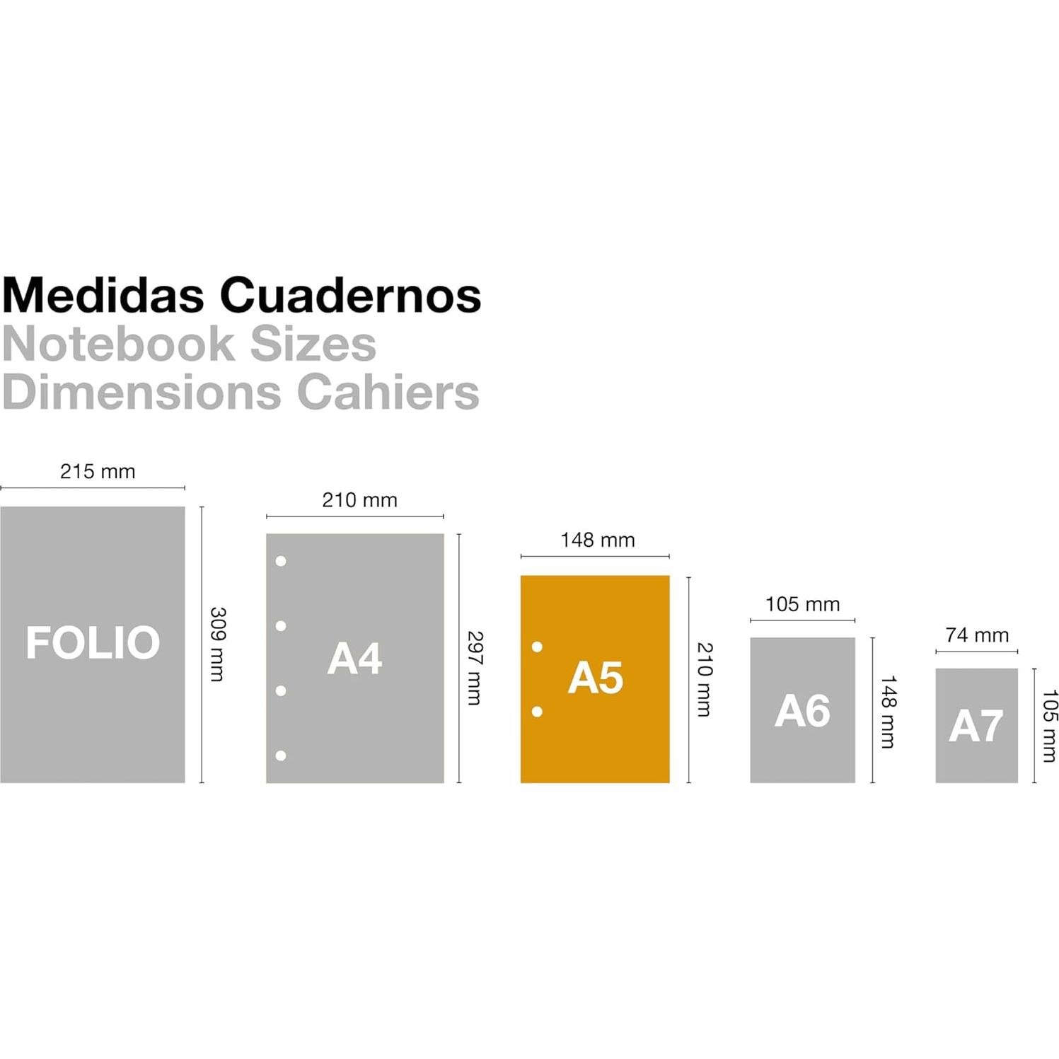 Cuaderno Espiral Miquel Rius A5 4 Asignaturas Diseño Constelaciones