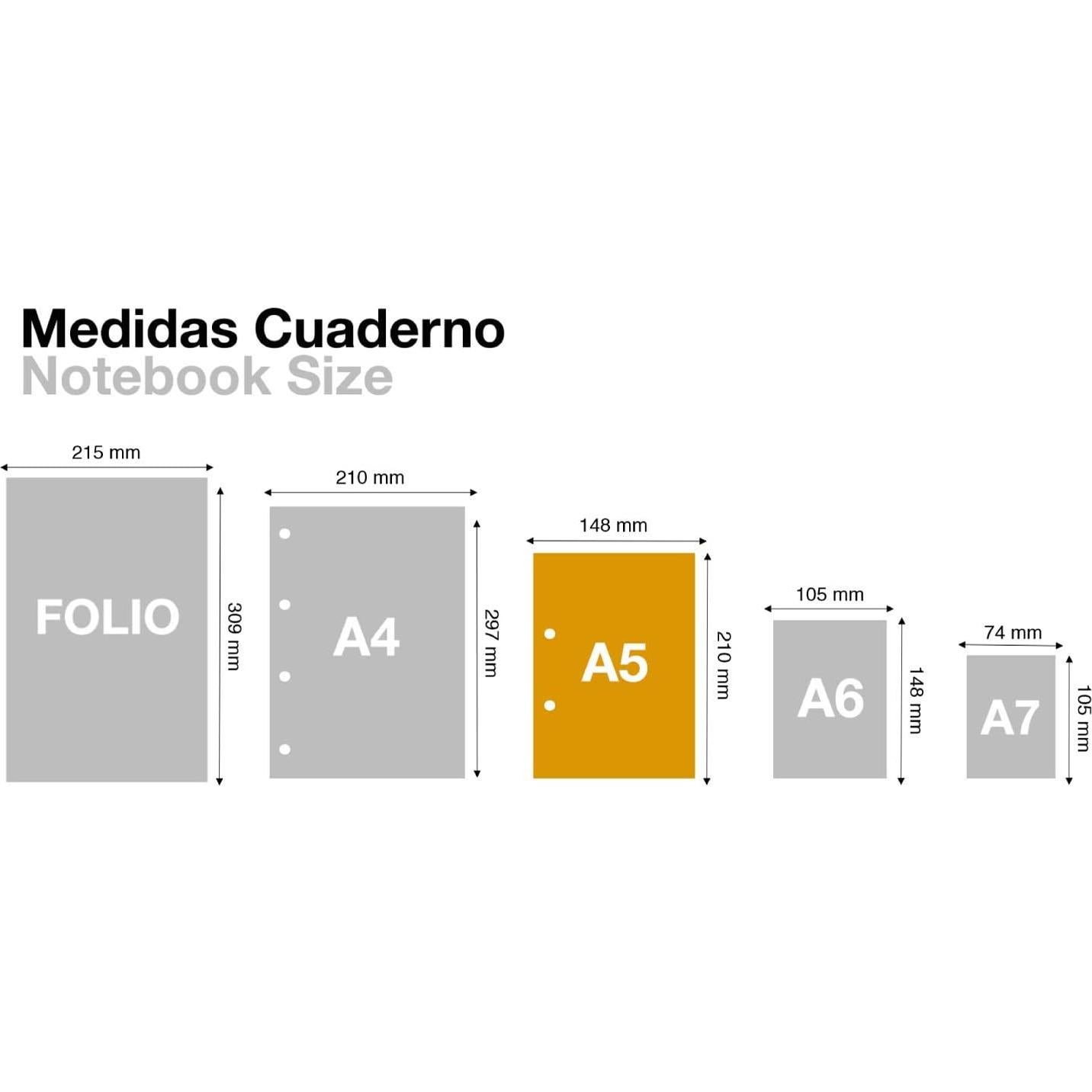 Cuaderno Espiral Miquel Rius A5 4 Asignaturas Diseño Constelaciones