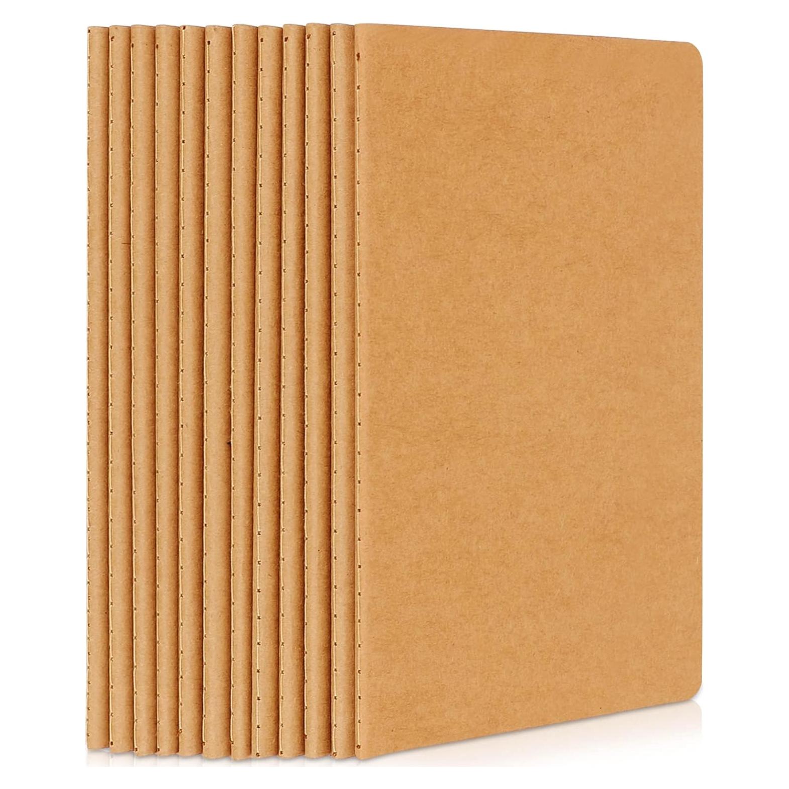 Cuadernos en Blanco EUSOAR A5 Kraft 12pcs 60 Páginas