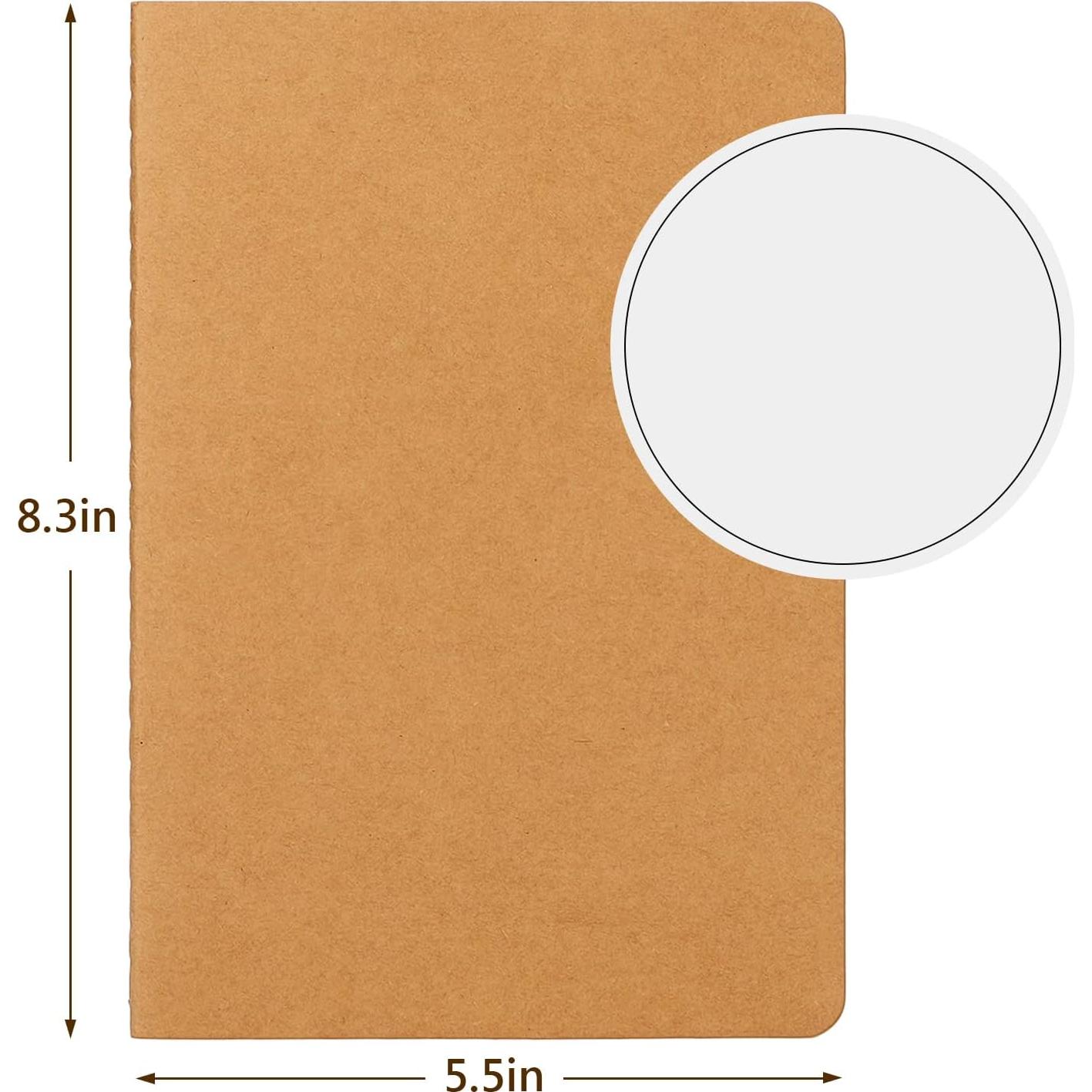 Cuadernos en Blanco EUSOAR A5 Kraft 12pcs 60 Páginas