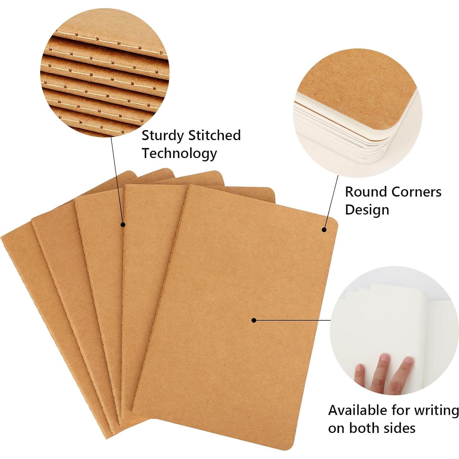 Cuadernos en Blanco EUSOAR A5 Kraft 12pcs 60 Páginas