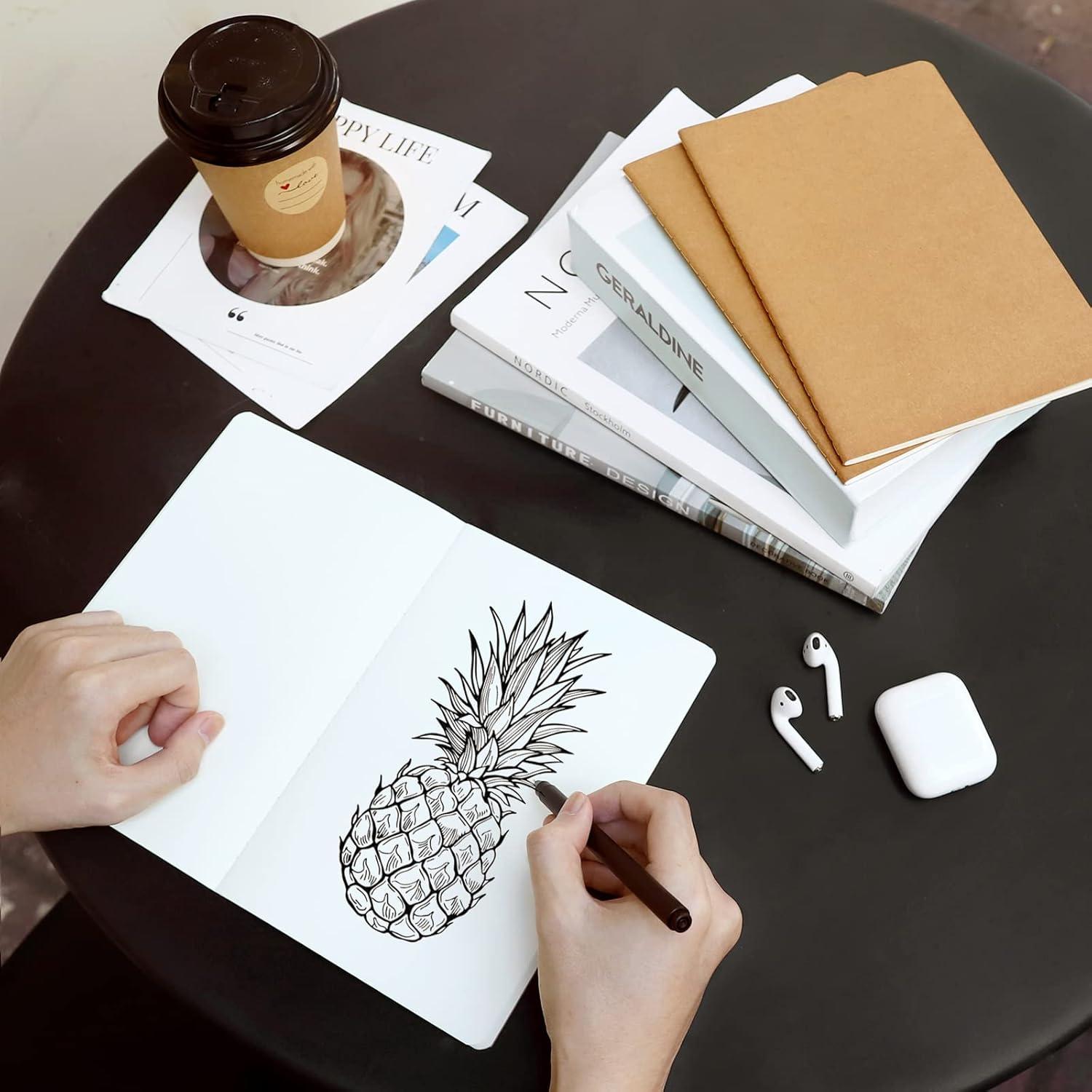 Cuadernos en Blanco EUSOAR A5 Kraft 12pcs 60 Páginas