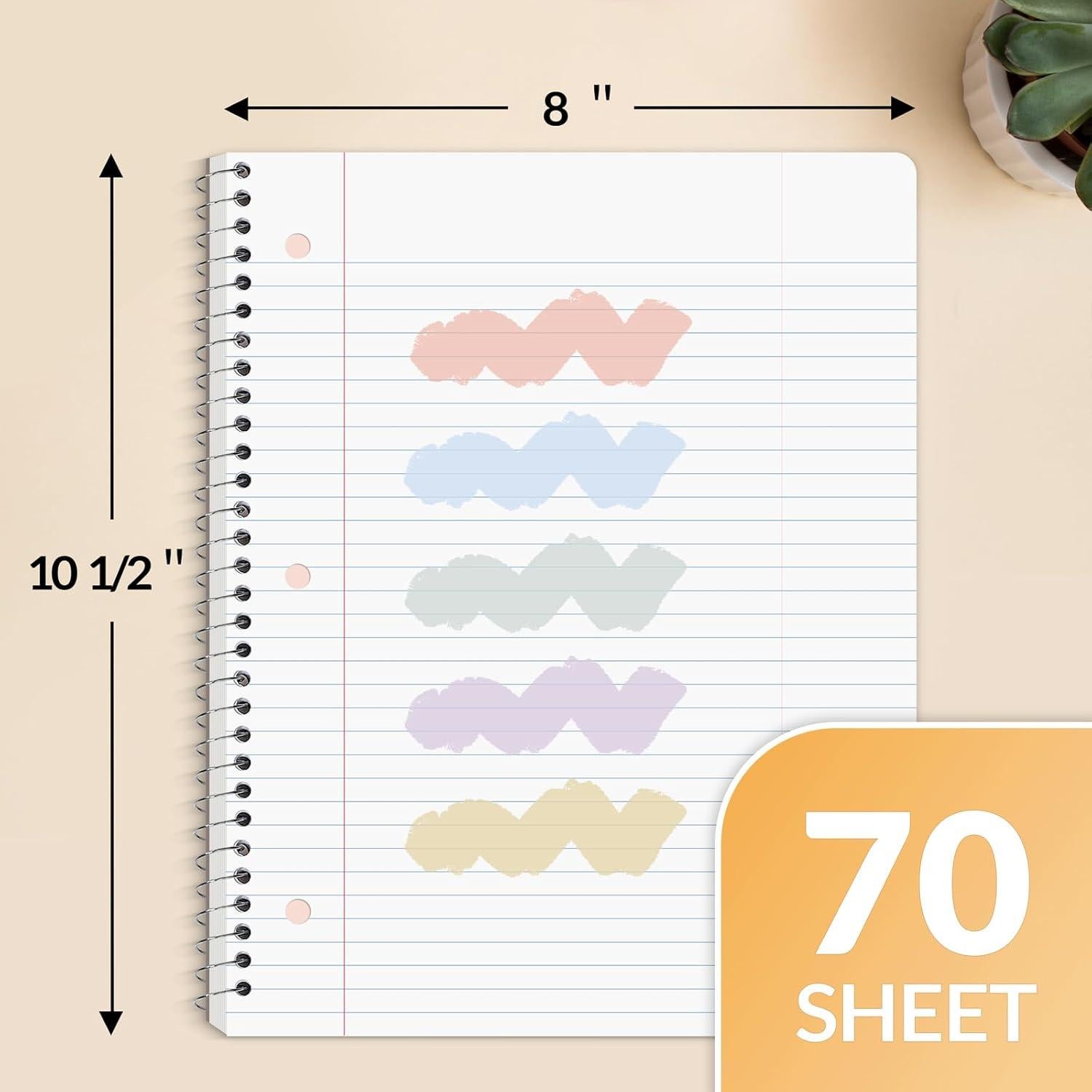 Cuadernos Espirales SUNEE 1 Materia Paquete de 3 70 Hojas