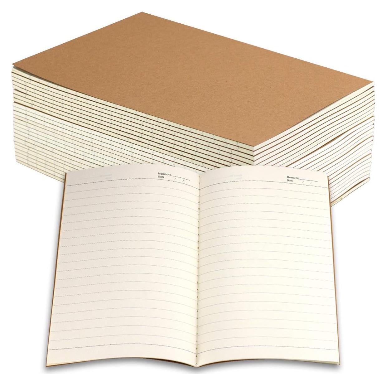 Paquete de 24 cuadernos A5 Owevvin con papel rayado