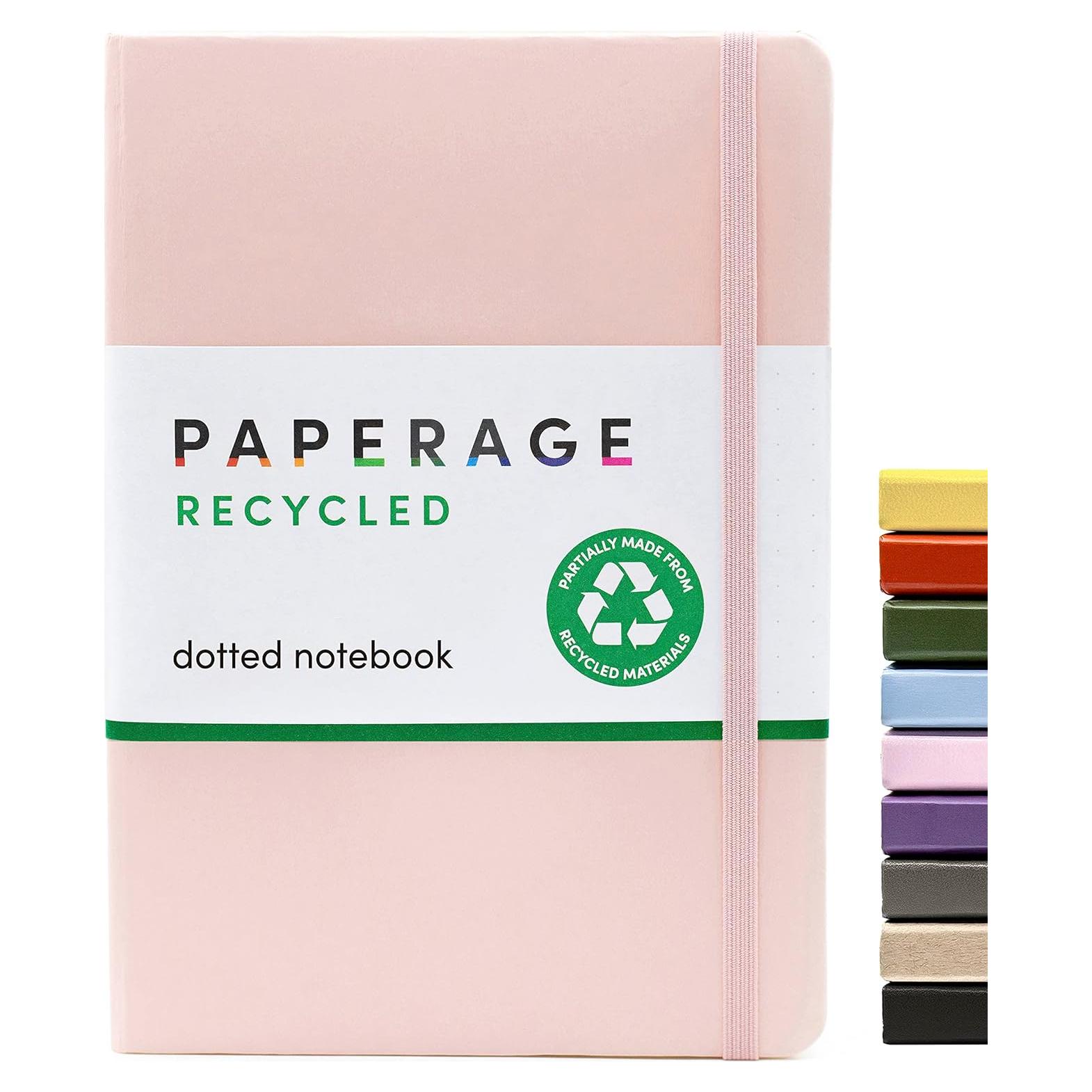 Cuaderno de Puntos Reciclado PAPERAGE Rosa 14.5x20.3cm 160 Páginas